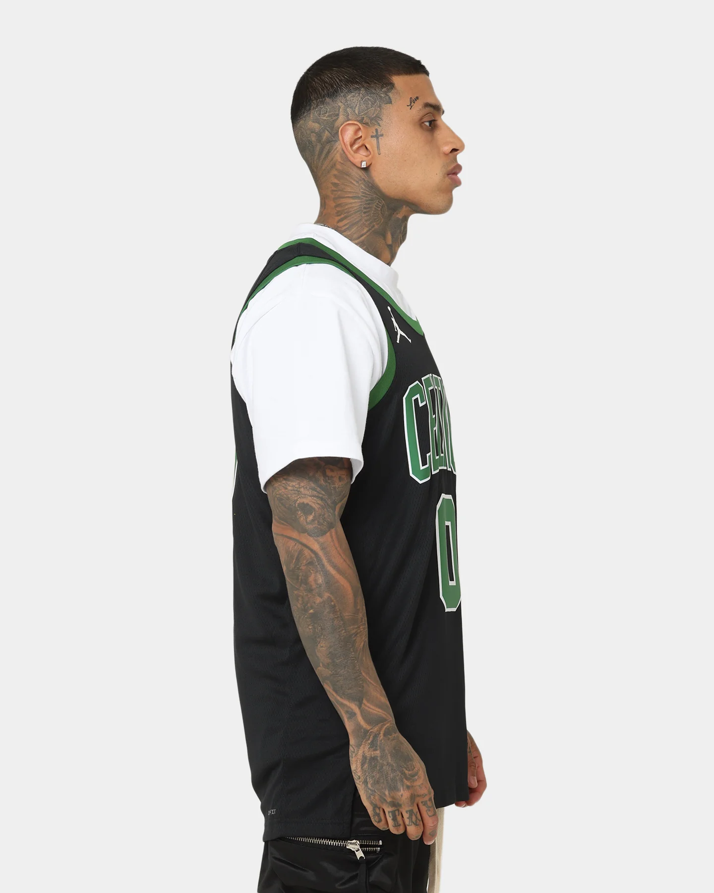 Nike Jayson Tatum Boston Celtics #0 Statement Edition Jordan Dri-FIT NBA Swingman Jersey Black - Image 6