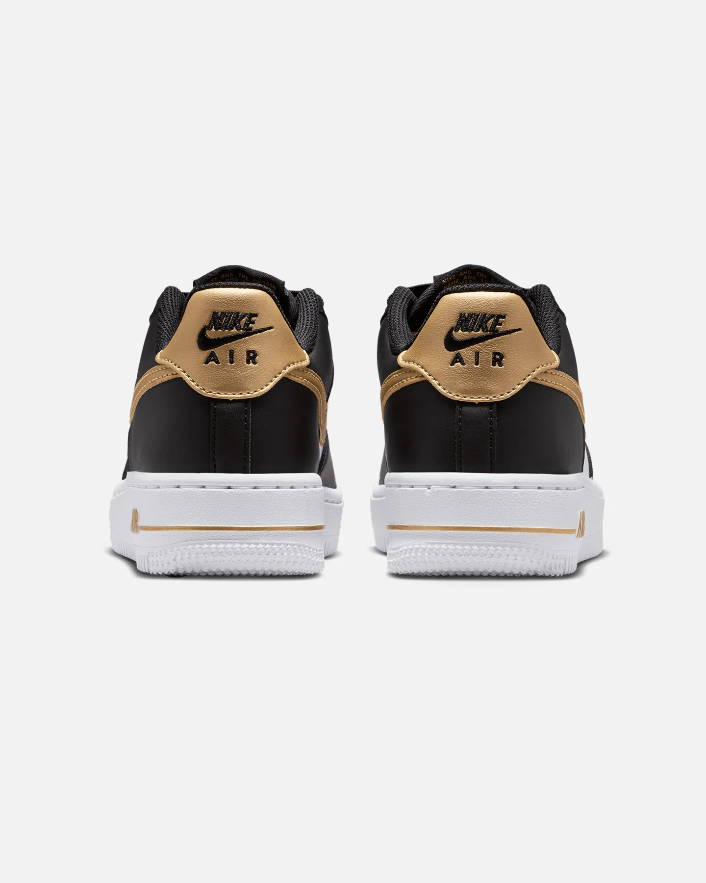 Nike Kids' Air Force 1 (GS) Black/Metallic Gold - Image 3