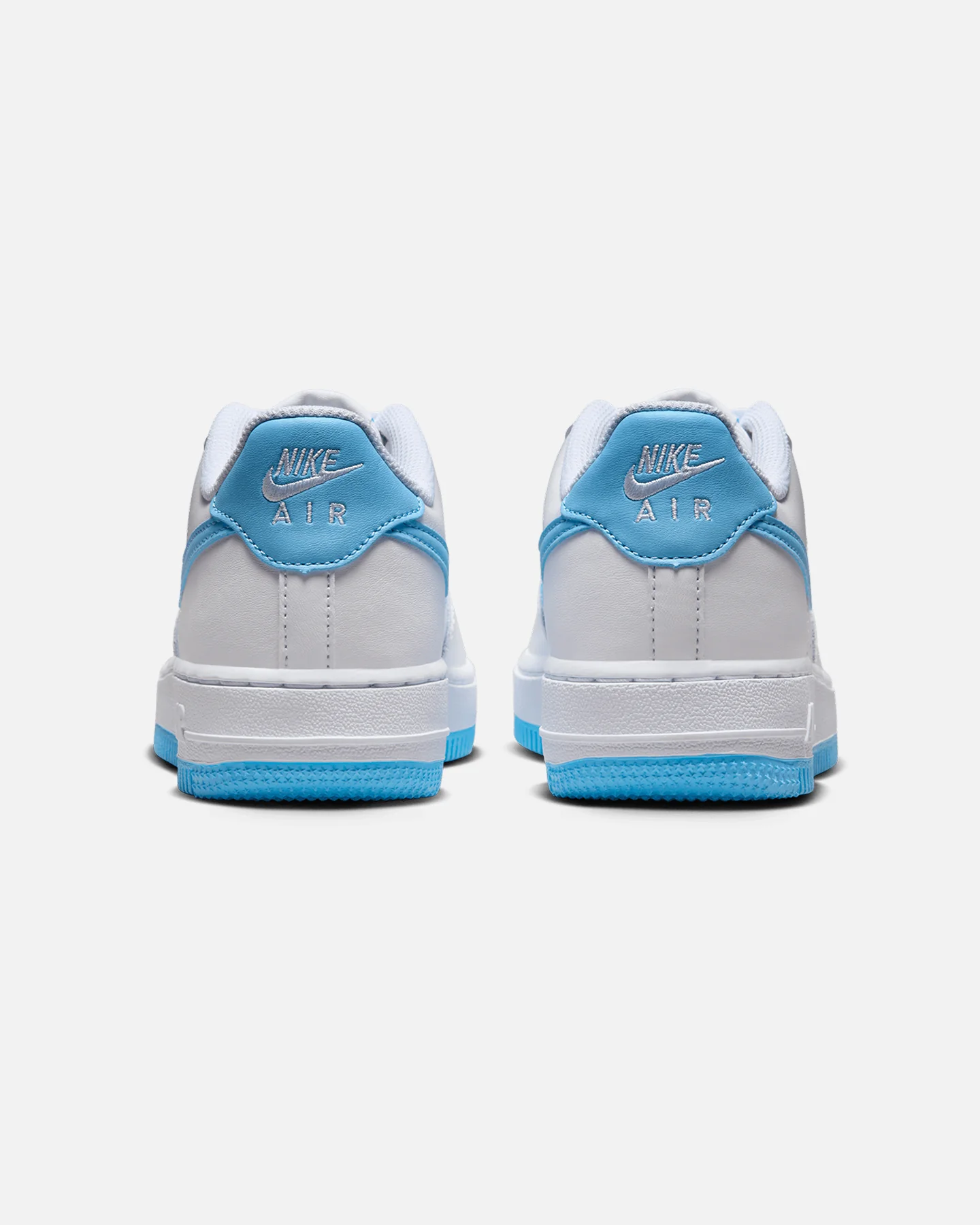 Nike Kids' Air Force 1 (GS) White/Aquarius Blue - Image 3