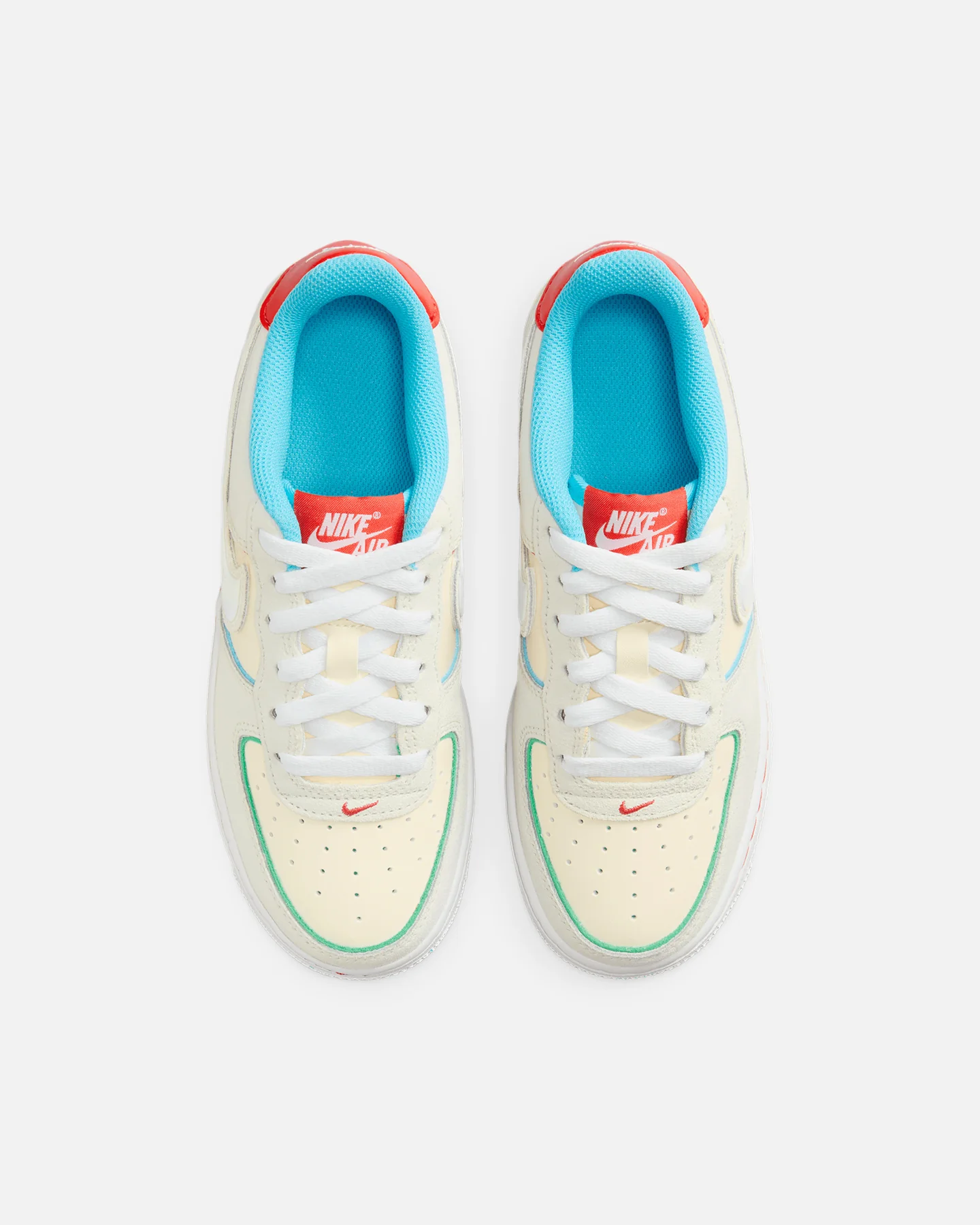 Nike Kids' Air Force 1 LV8 2 BG HD "Holiday Cookies" (GS) Pale Ivory/White - Image 6