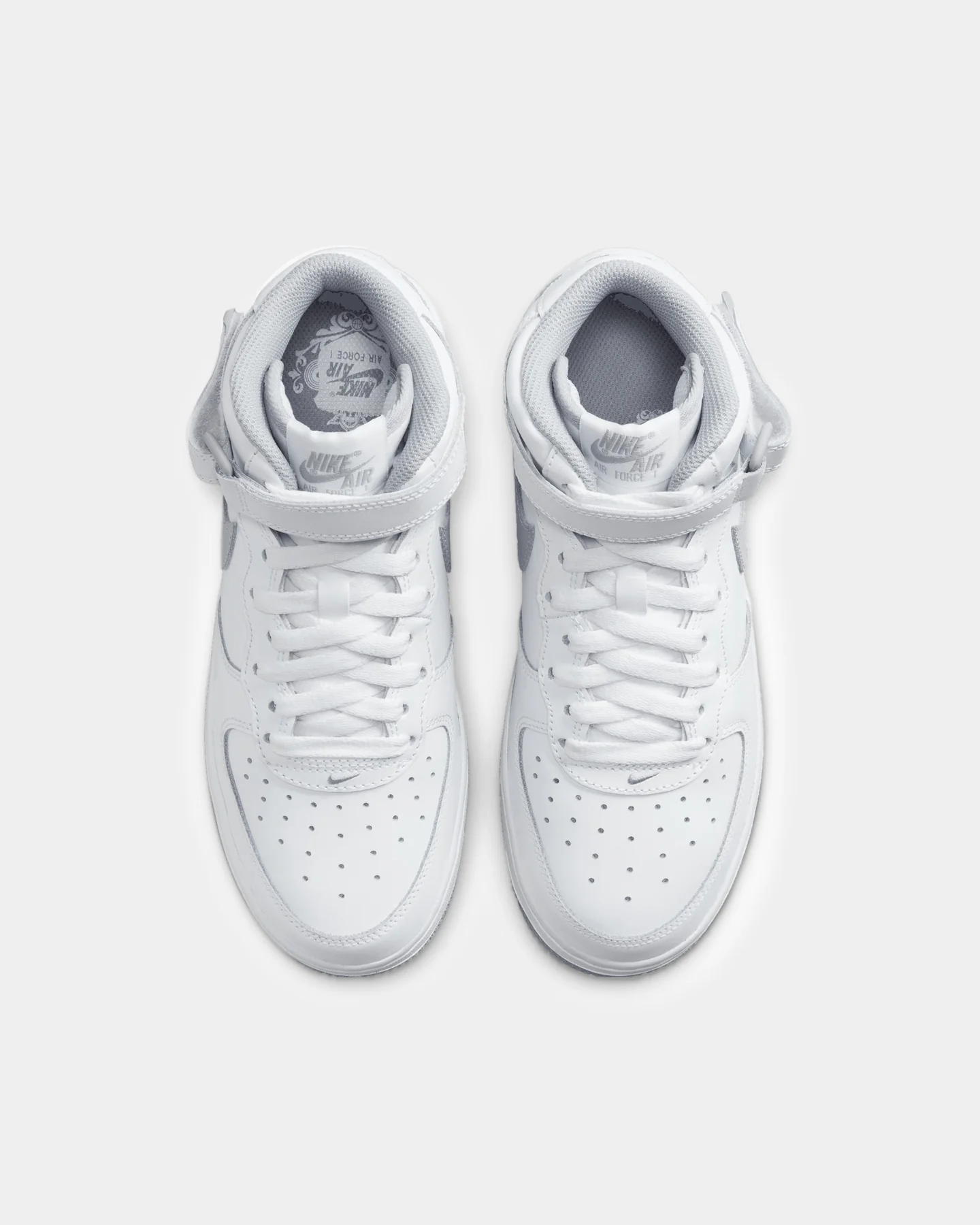 Nike Kids' Air Force 1 Mid LE (GS) White/Wolf Grey - Image 7