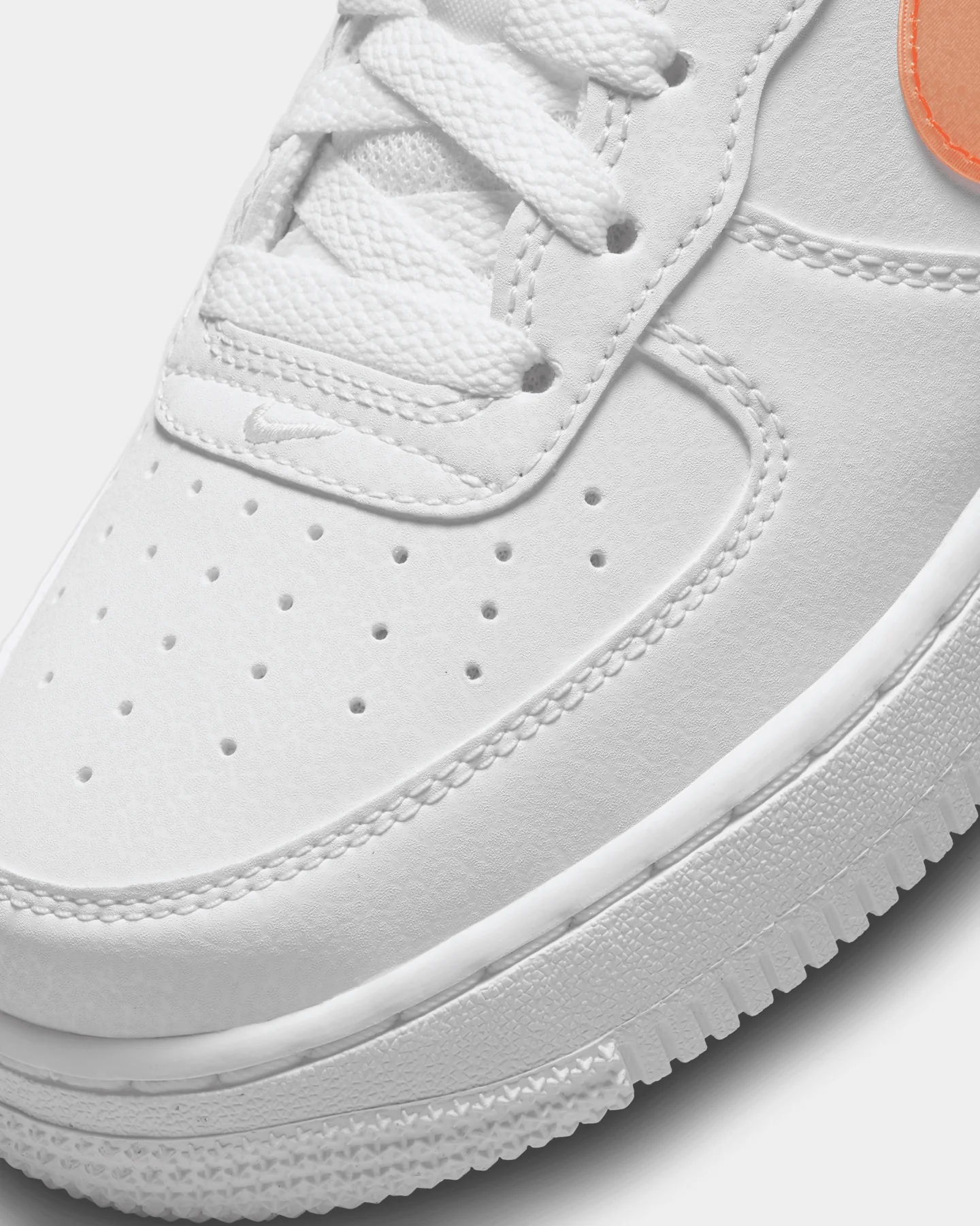 Nike Kids' Air Force 1 Next Nature (GS) White/Safety Orange - Image 6
