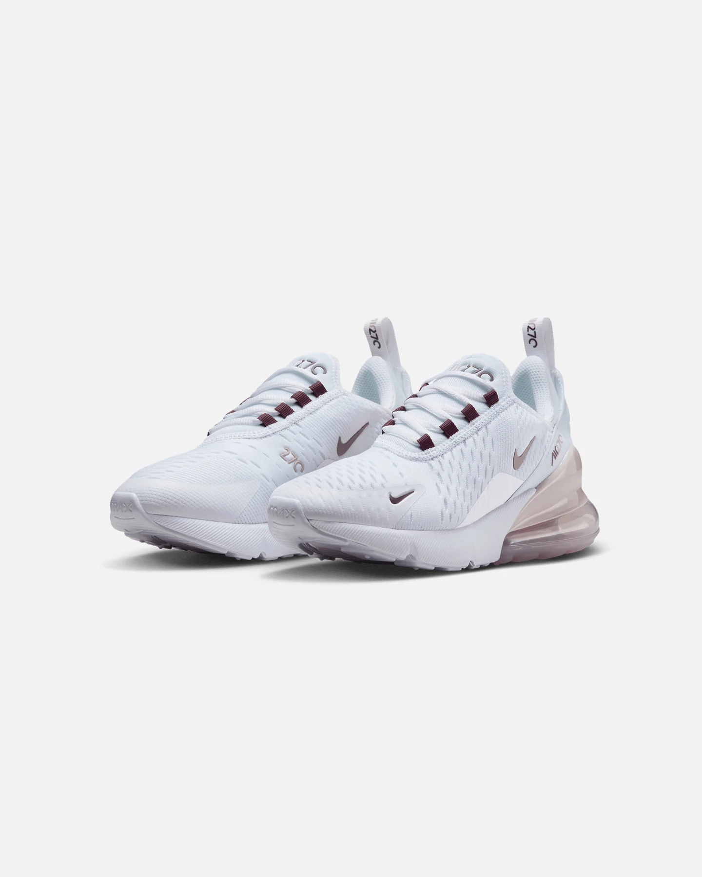 Nike Kids' Air Max 270 (GS) Summit White/Burgundy - Image 2