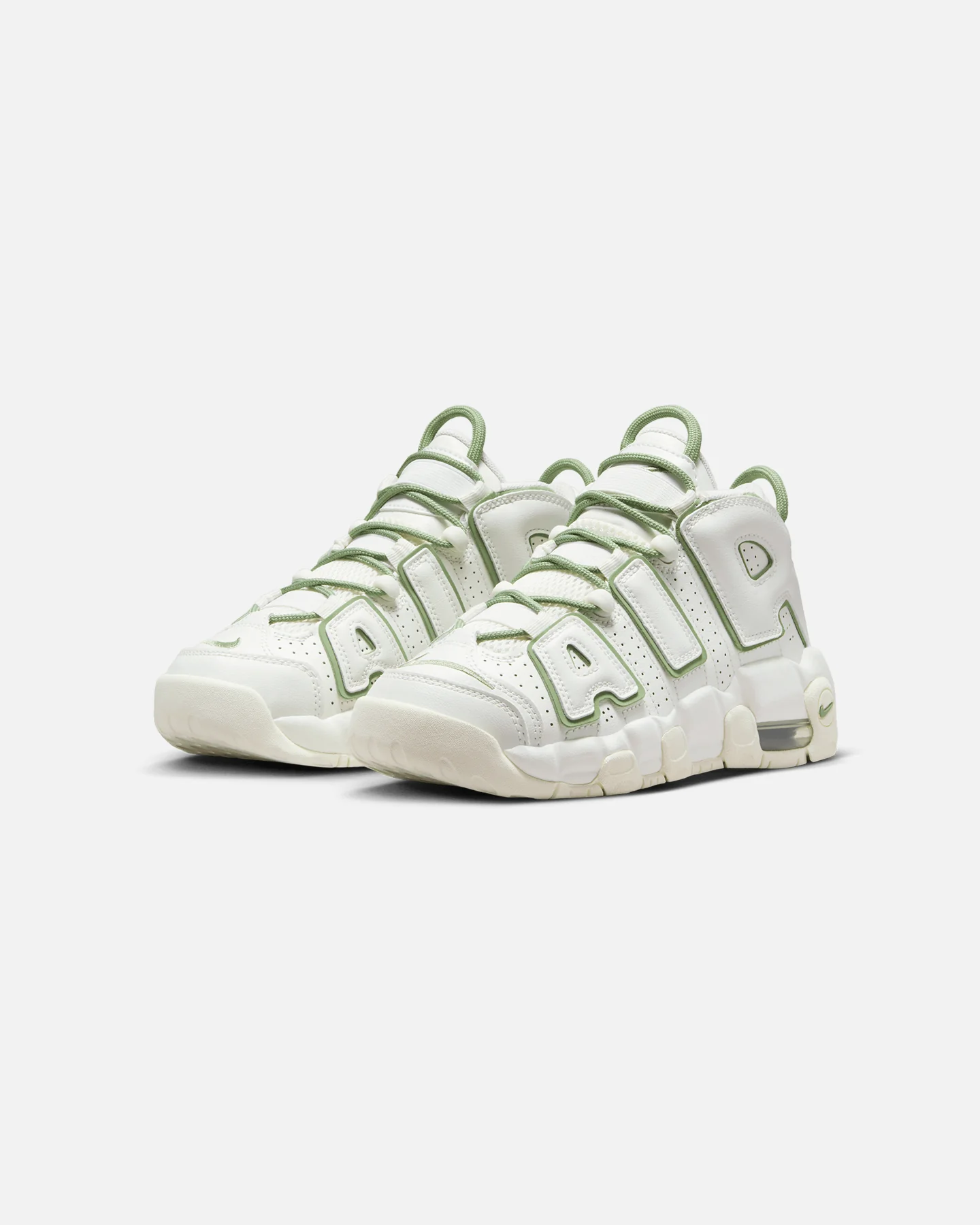 Nike Kids' Air More Uptempo (GS) Sail/Oil Green - Image 2