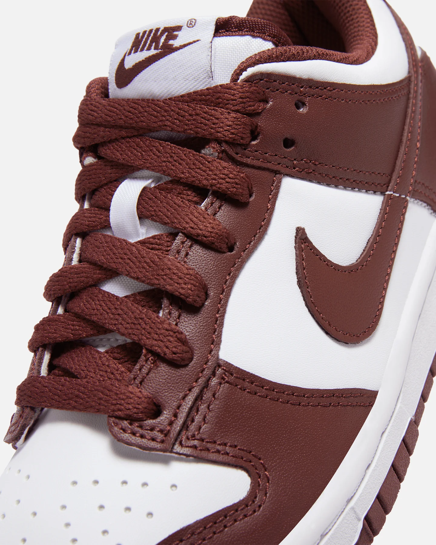 Nike Kids' Dunk Low (GS) White/Redwood-Gym Red - Image 6
