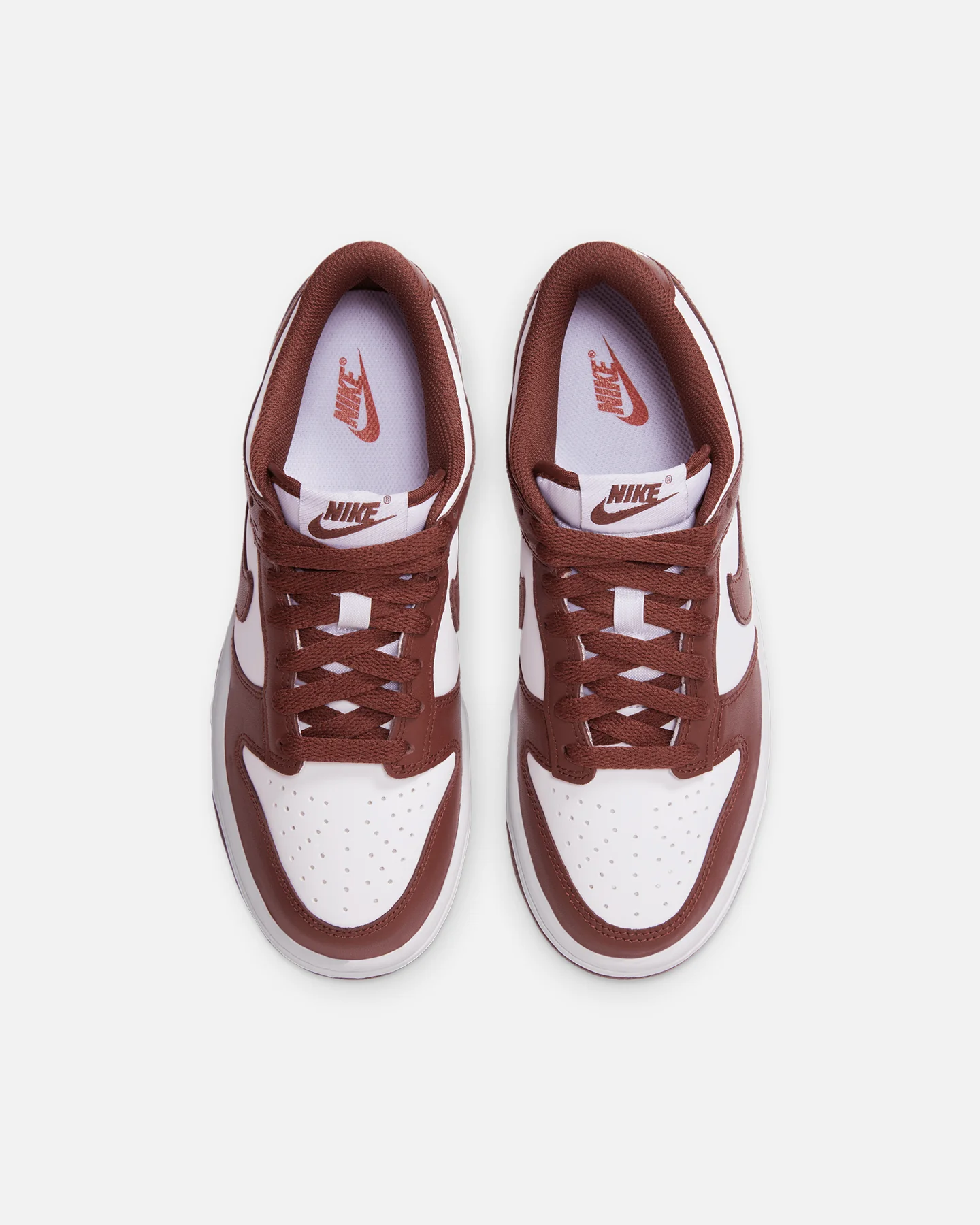Nike Kids' Dunk Low (GS) White/Redwood-Gym Red - Image 7