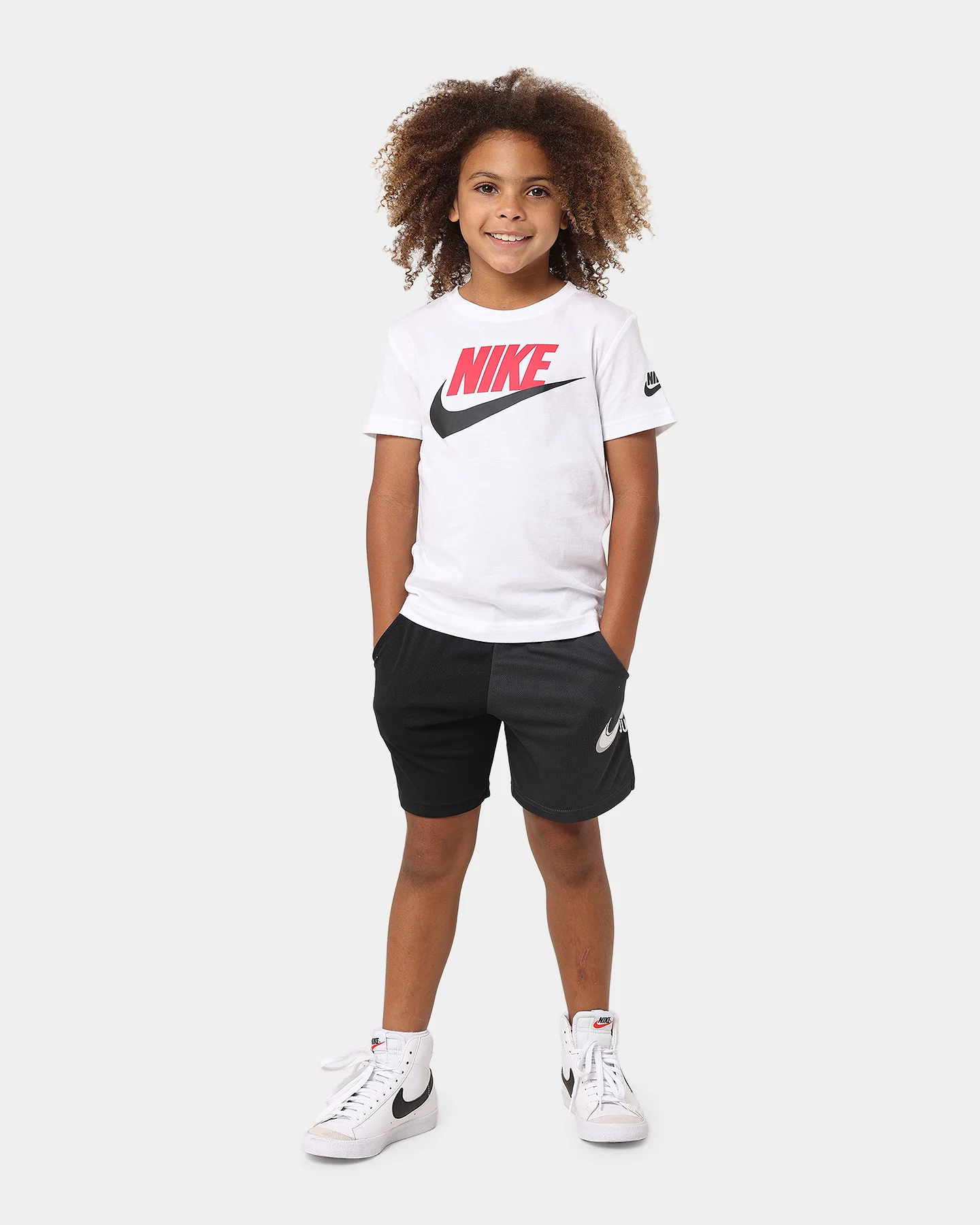 Nike Kids' Futura T-Shirt White/University Red - Image 2