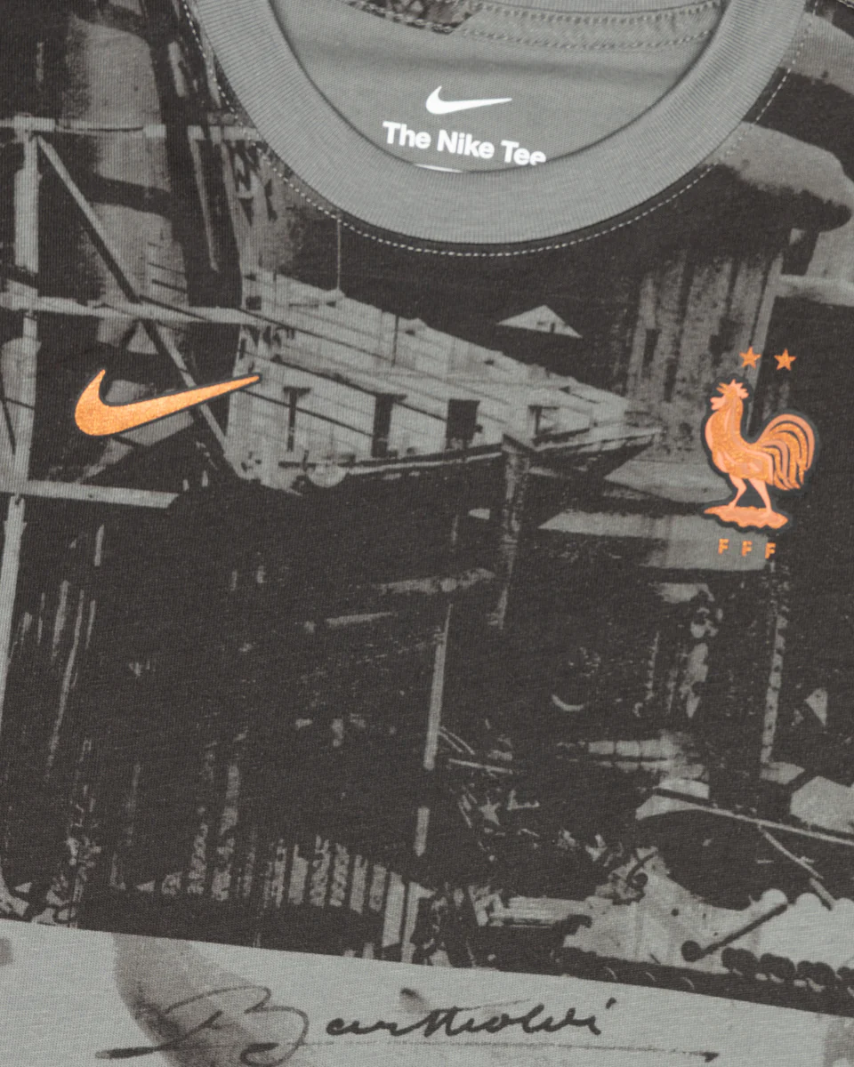 Nike Kids' Soccer French Football Federation T-Shirt Iron Grey - Image 3