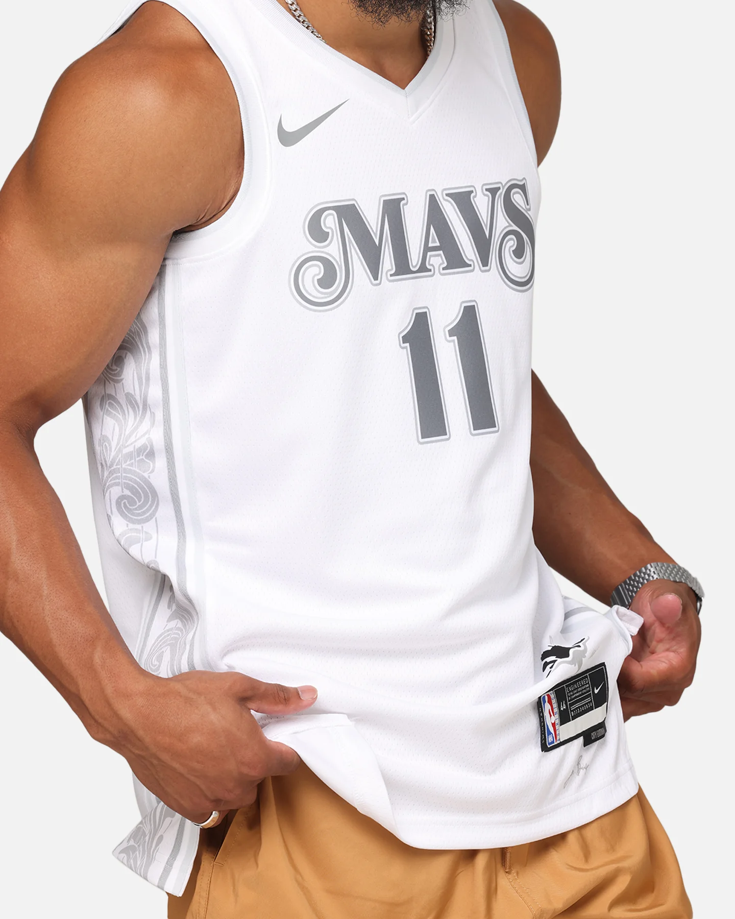Nike Kyrie Irving Dallas Mavericks #11 City Edition 2024/25 Nike Dri-Fit NBA Swingman Jersey Blue Void/White - Image 7