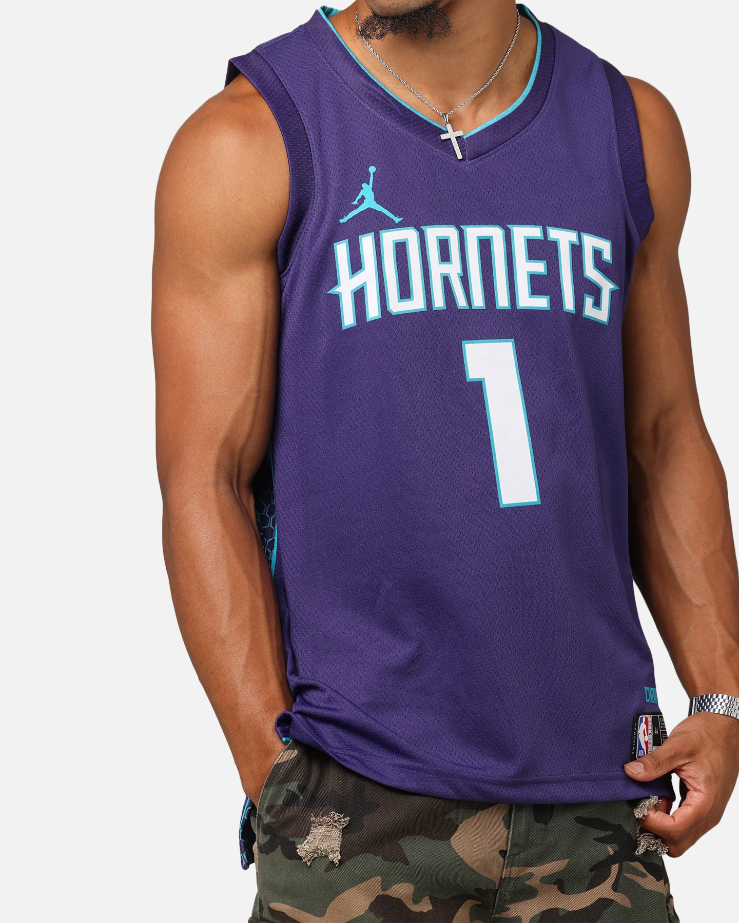 Nike Lamelo Ball Charlotte Hornets #1 Statement Edition 2022/23 Nike Dri-Fit NBA Swingman Jersey New Orchid - Image 7