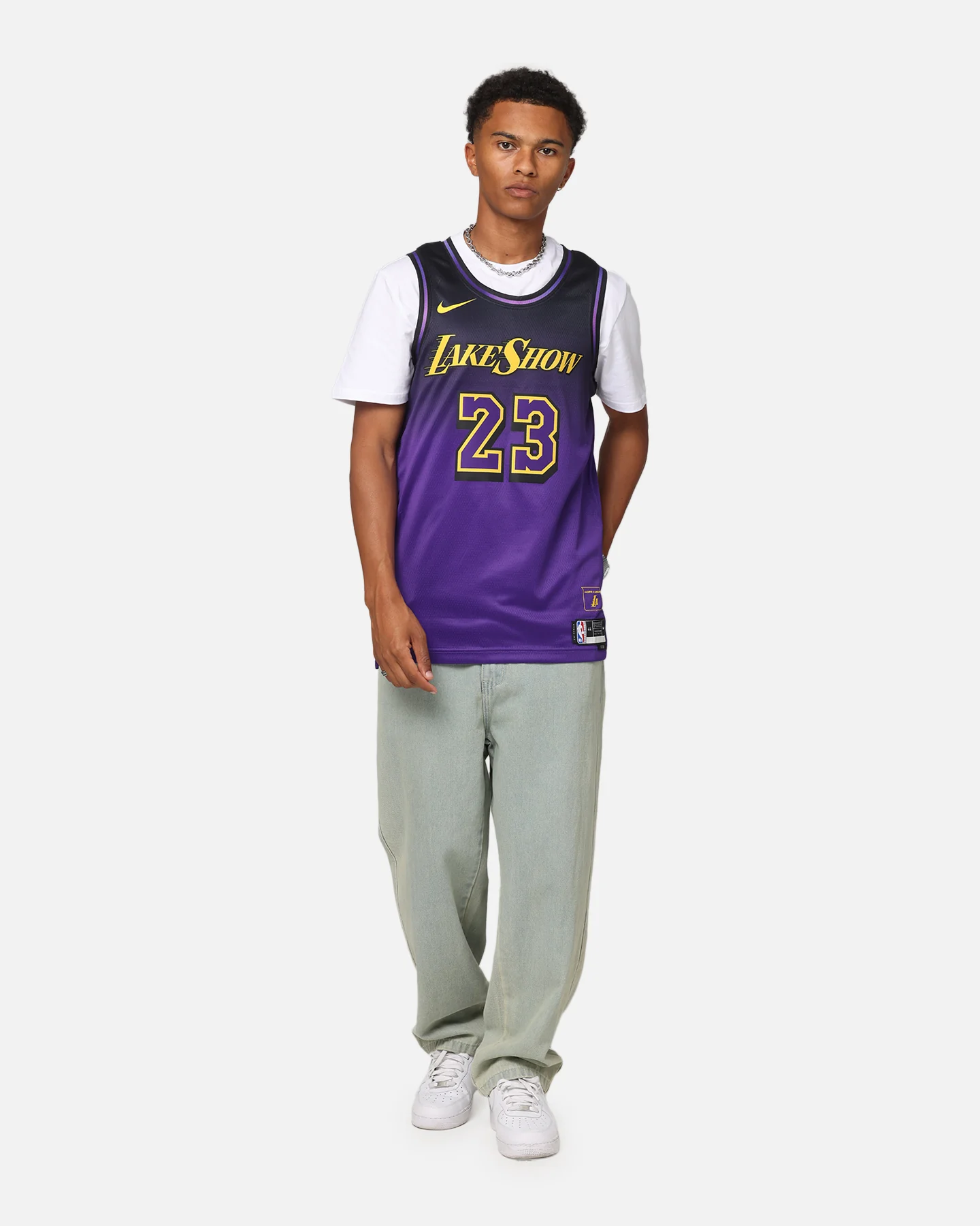Nike Lebron James Los Angeles Lakers #23 City Edition 2024/25 Nike Dri-Fit NBA Swingman Jersey Field Purple - Image 3