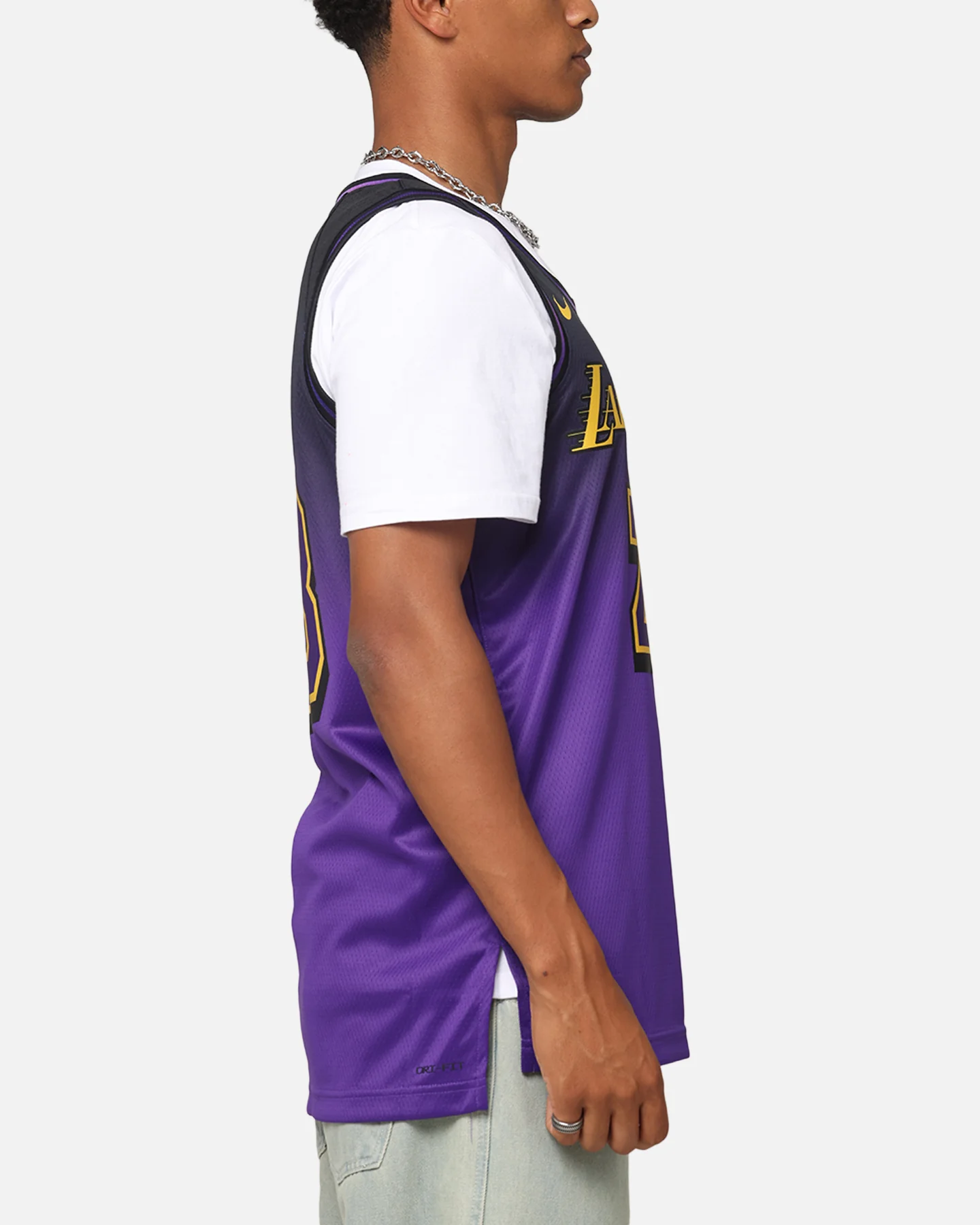 Nike Lebron James Los Angeles Lakers #23 City Edition 2024/25 Nike Dri-Fit NBA Swingman Jersey Field Purple - Image 5