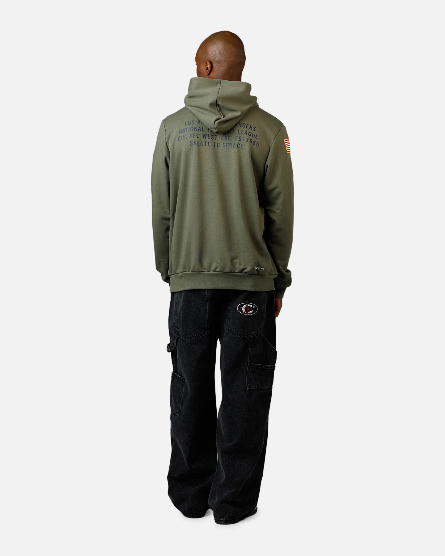 Nike Los Angeles Chargers Salute To Service Hoodie Olive - Image 6