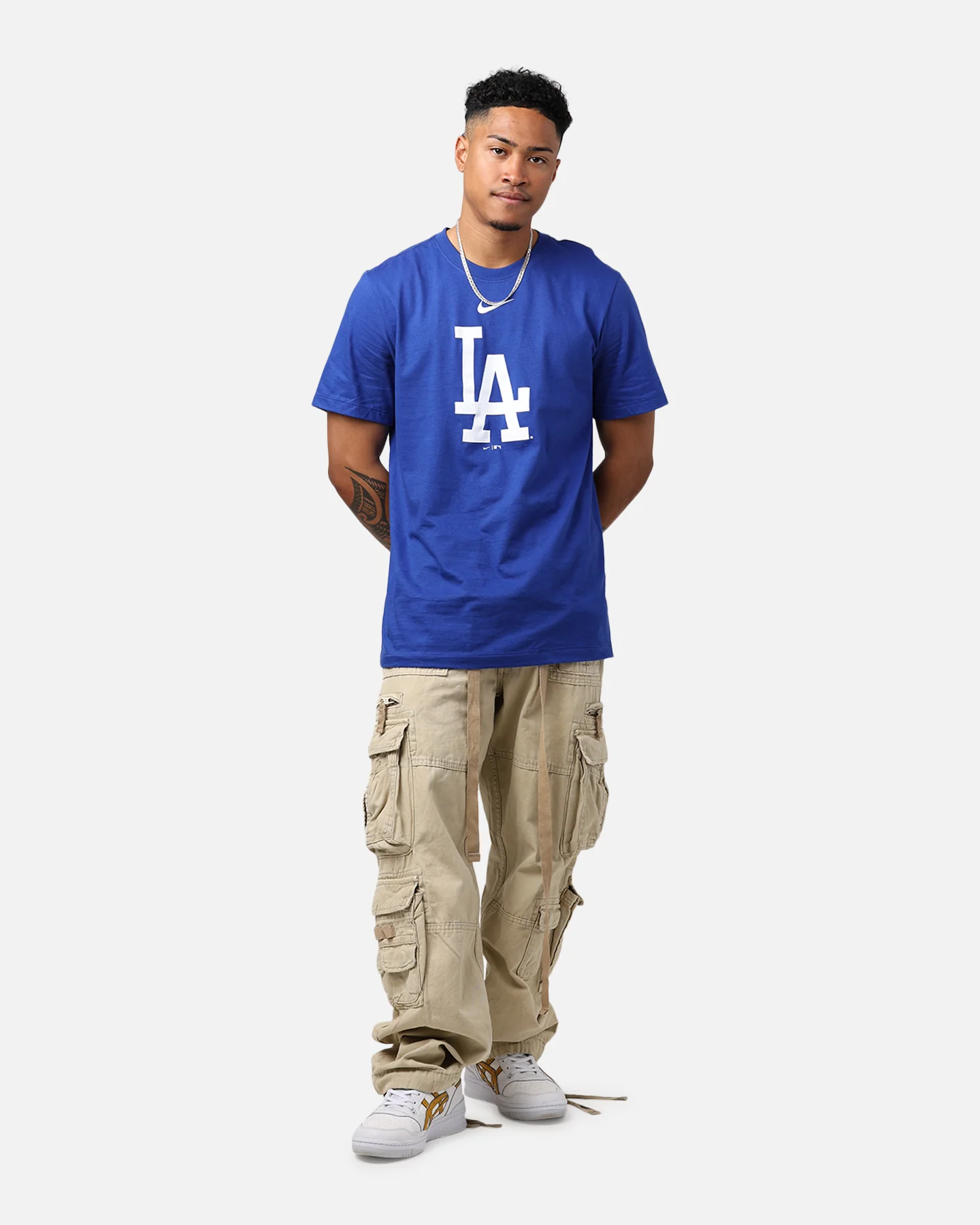 Nike Los Angeles Dodgers Fuse Large Logo T-Shirt Rush Blue - Image 3
