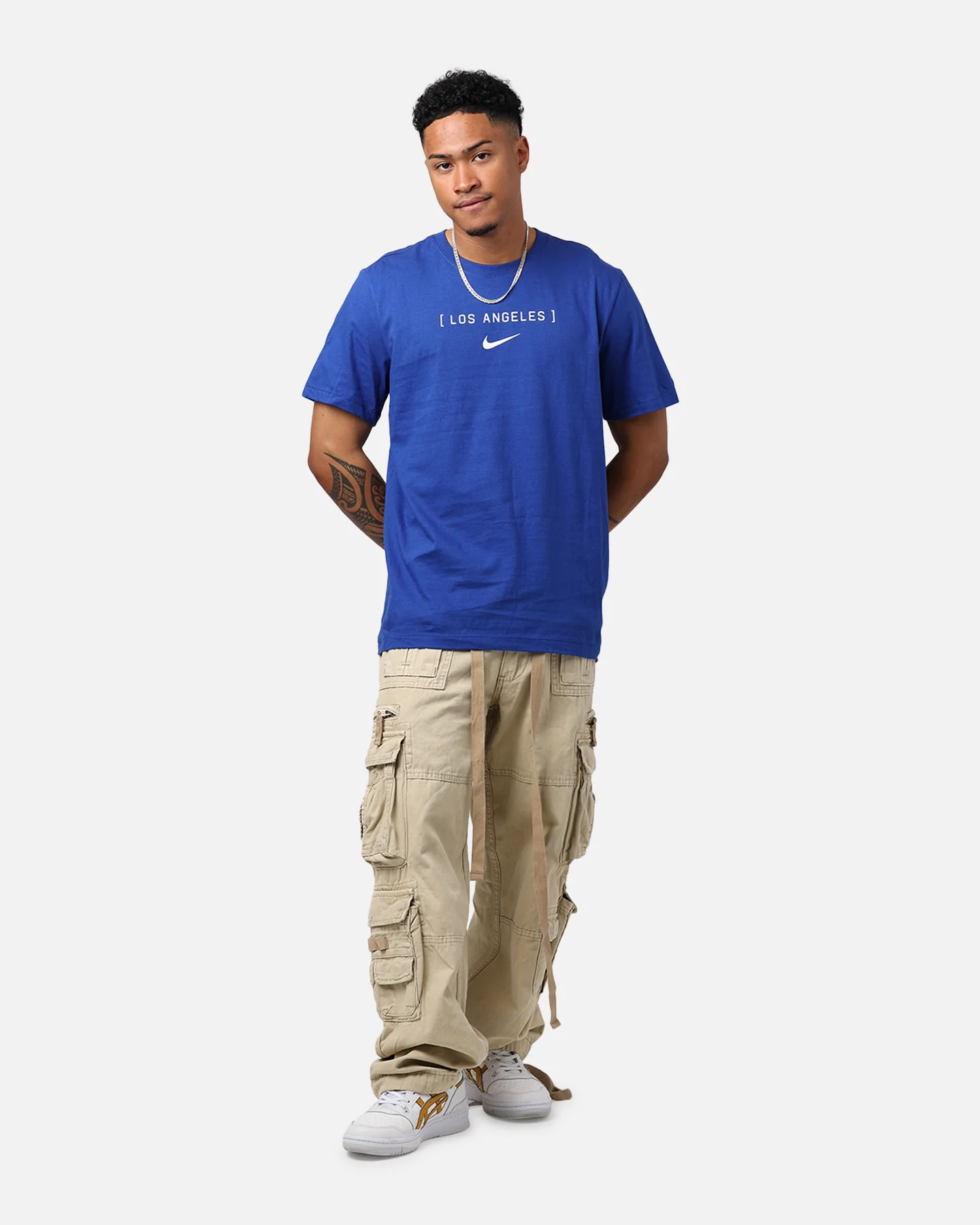 Nike Los Angeles Dodgers Large Logo Back T-Shirt Rush Blue - Image 3