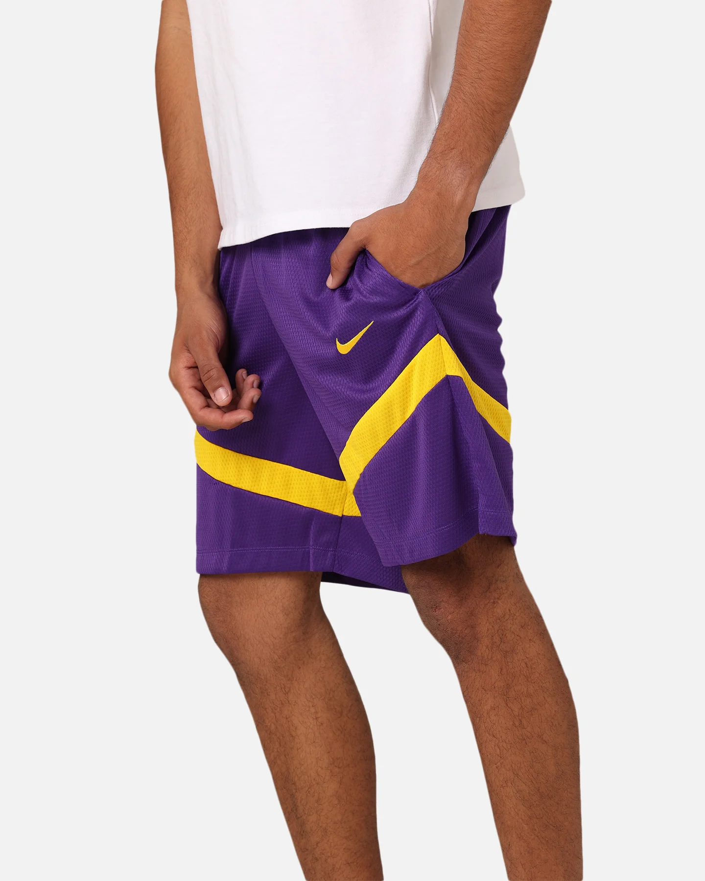 Nike Los Angeles Lakers Dri-FIT Practice Icon+ Shorts Field Purple - Image 4