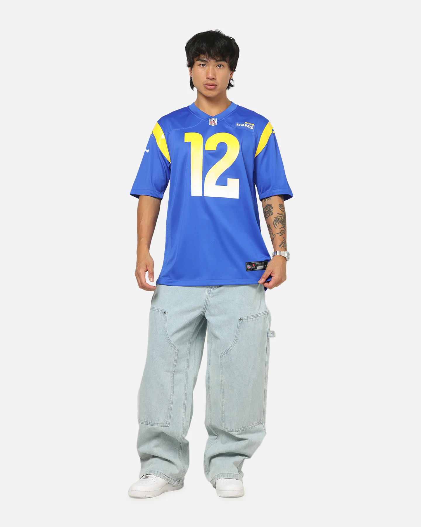 Nike Los Angeles Rams Puka Nacua #12 Home Game NFL Jersey Blue - Image 3