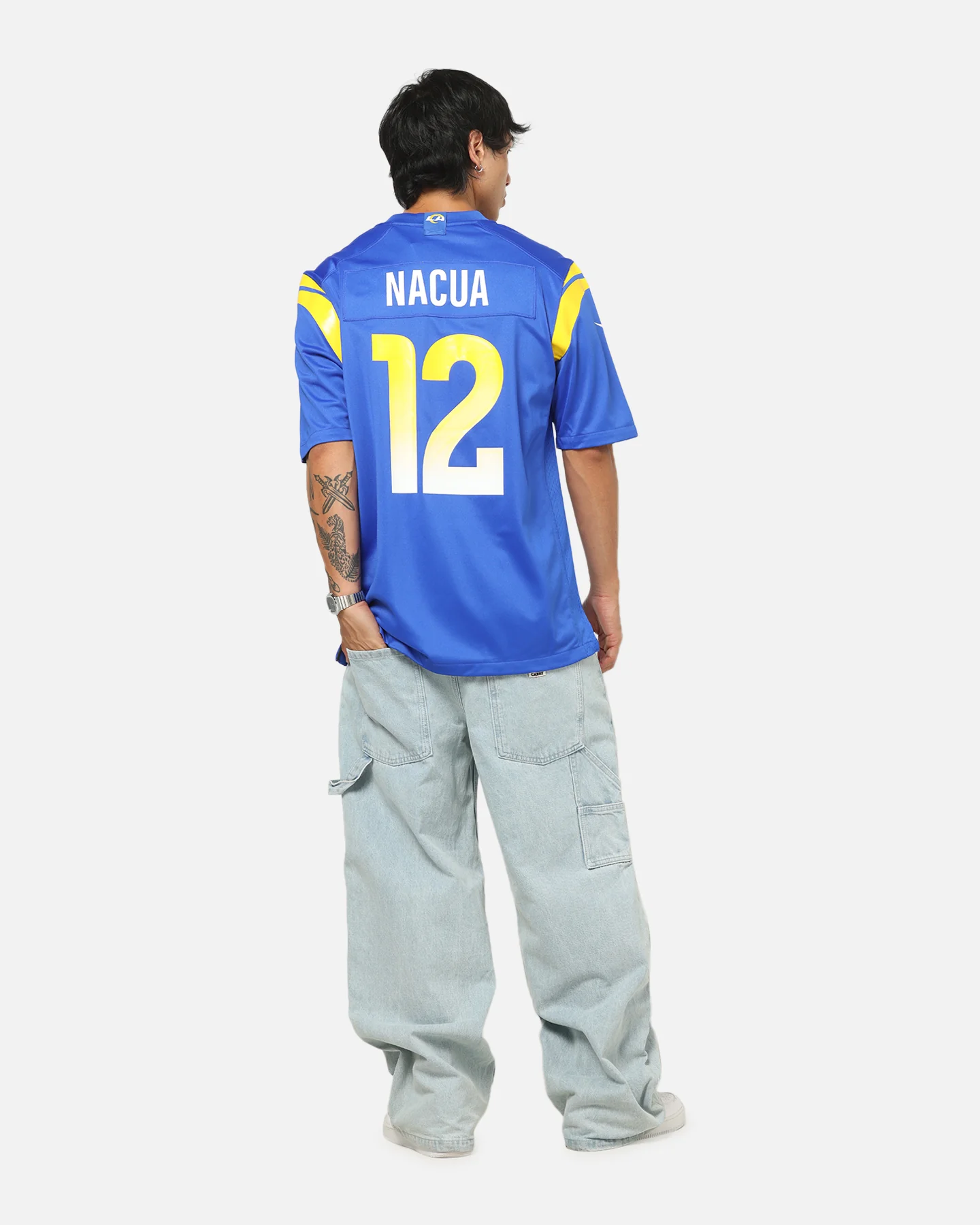Nike Los Angeles Rams Puka Nacua #12 Home Game NFL Jersey Blue - Image 4