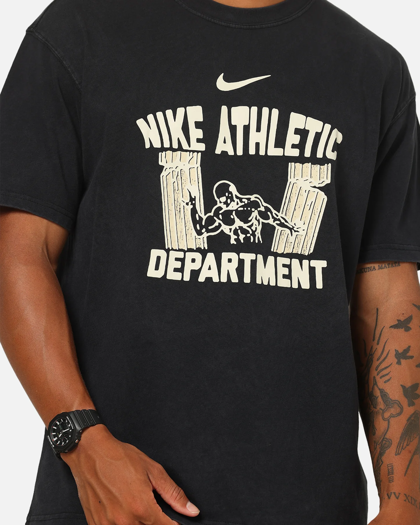 Nike Max90 Gym Heritage T-Shirt Black - Image 6