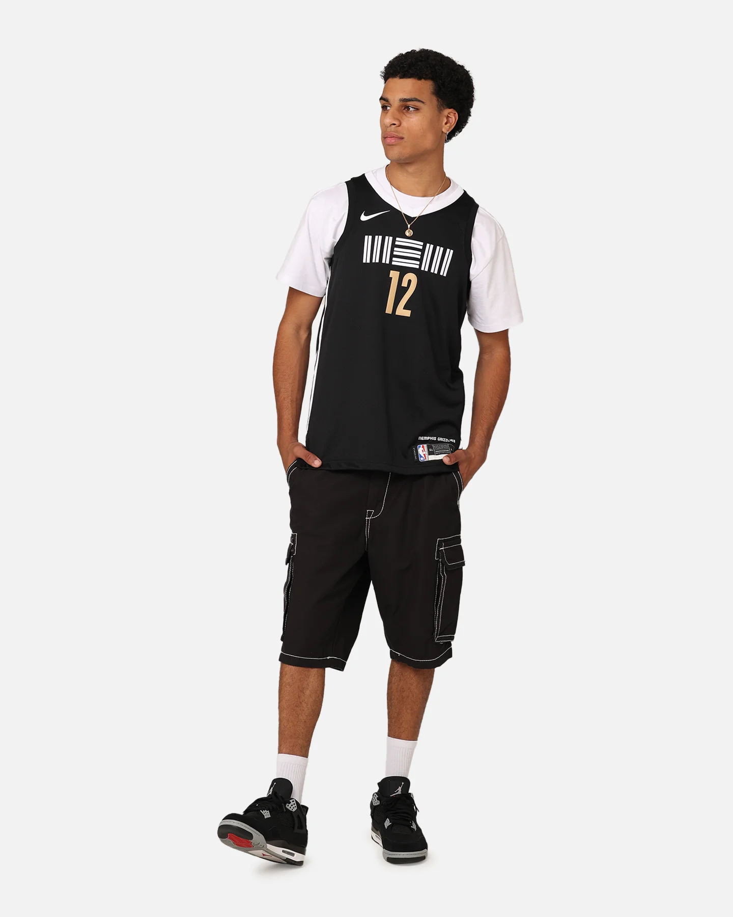 Nike Memphis Grizzlies Ja Morant Dri-FIT Swingman Jersey Black - Image 3