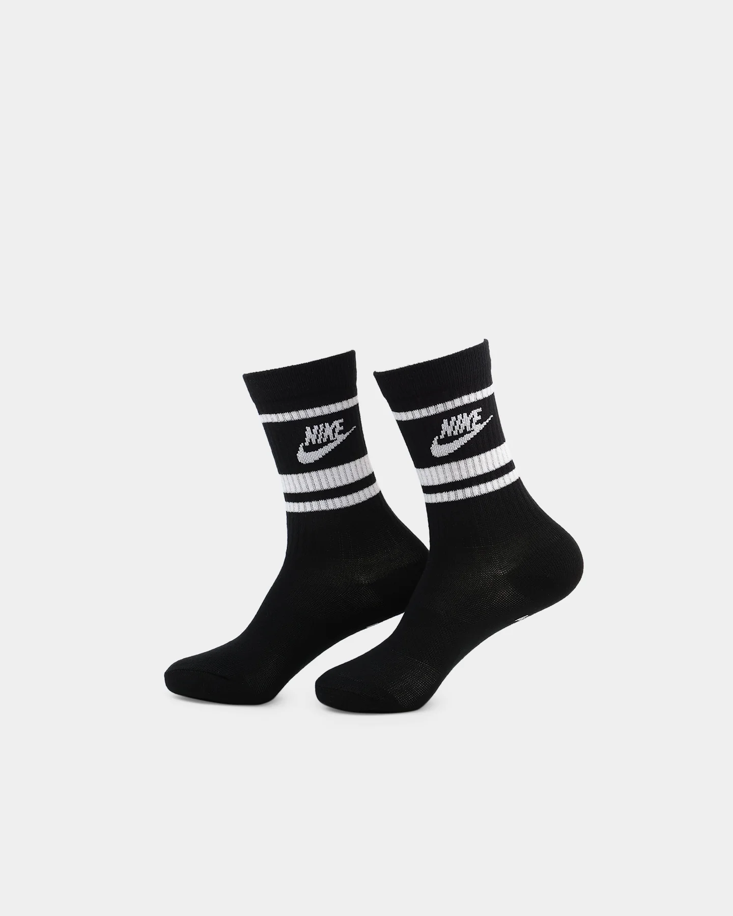 Nike Men's Sportswear Everyday Essential Crew Sock 3 Pack Black/White - Image 3