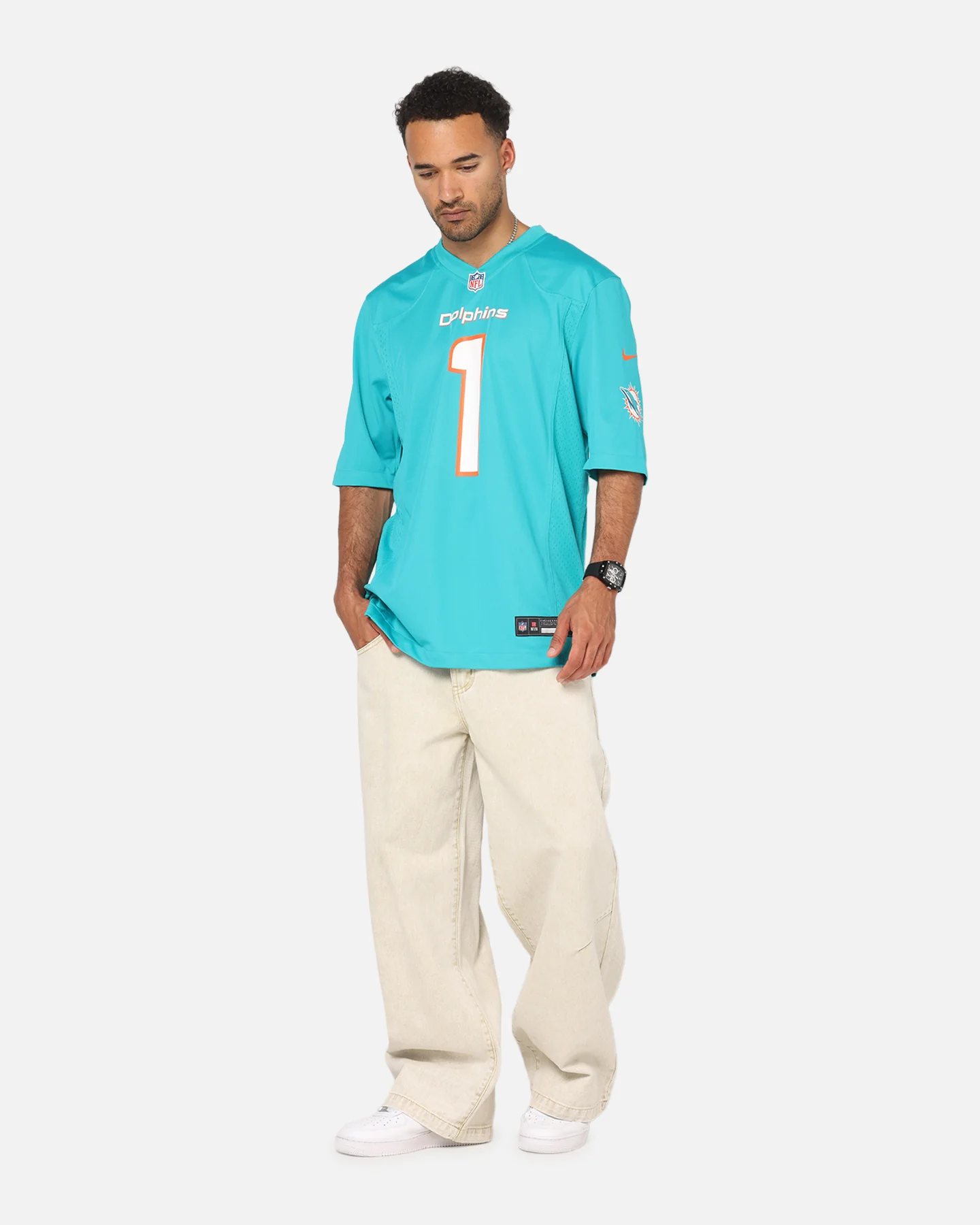 Nike Miami Dolphins Tua Tagovailoa #1 Home Game NFL Jersey  Turbo Green - Image 3