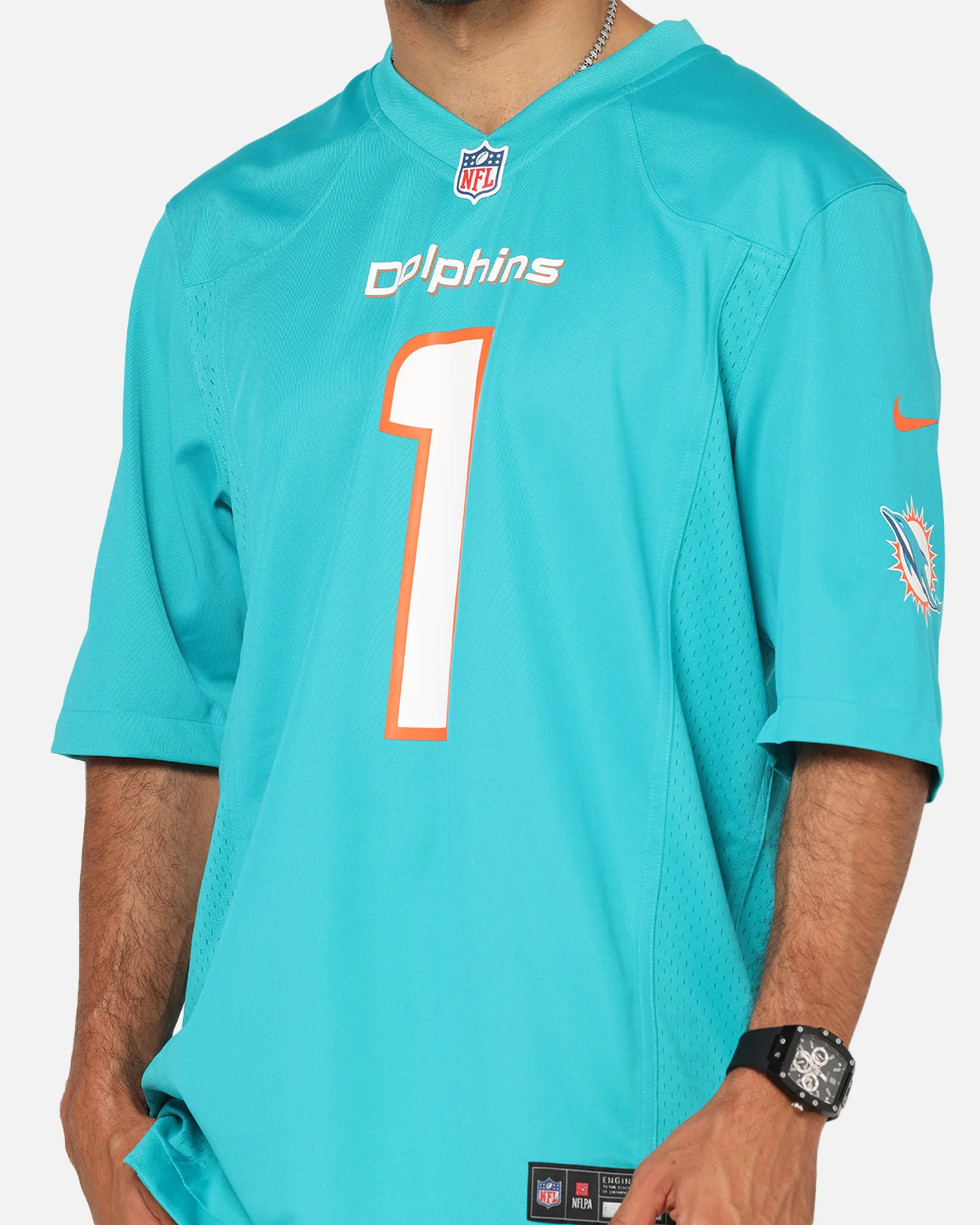 Nike Miami Dolphins Tua Tagovailoa #1 Home Game NFL Jersey  Turbo Green - Image 7