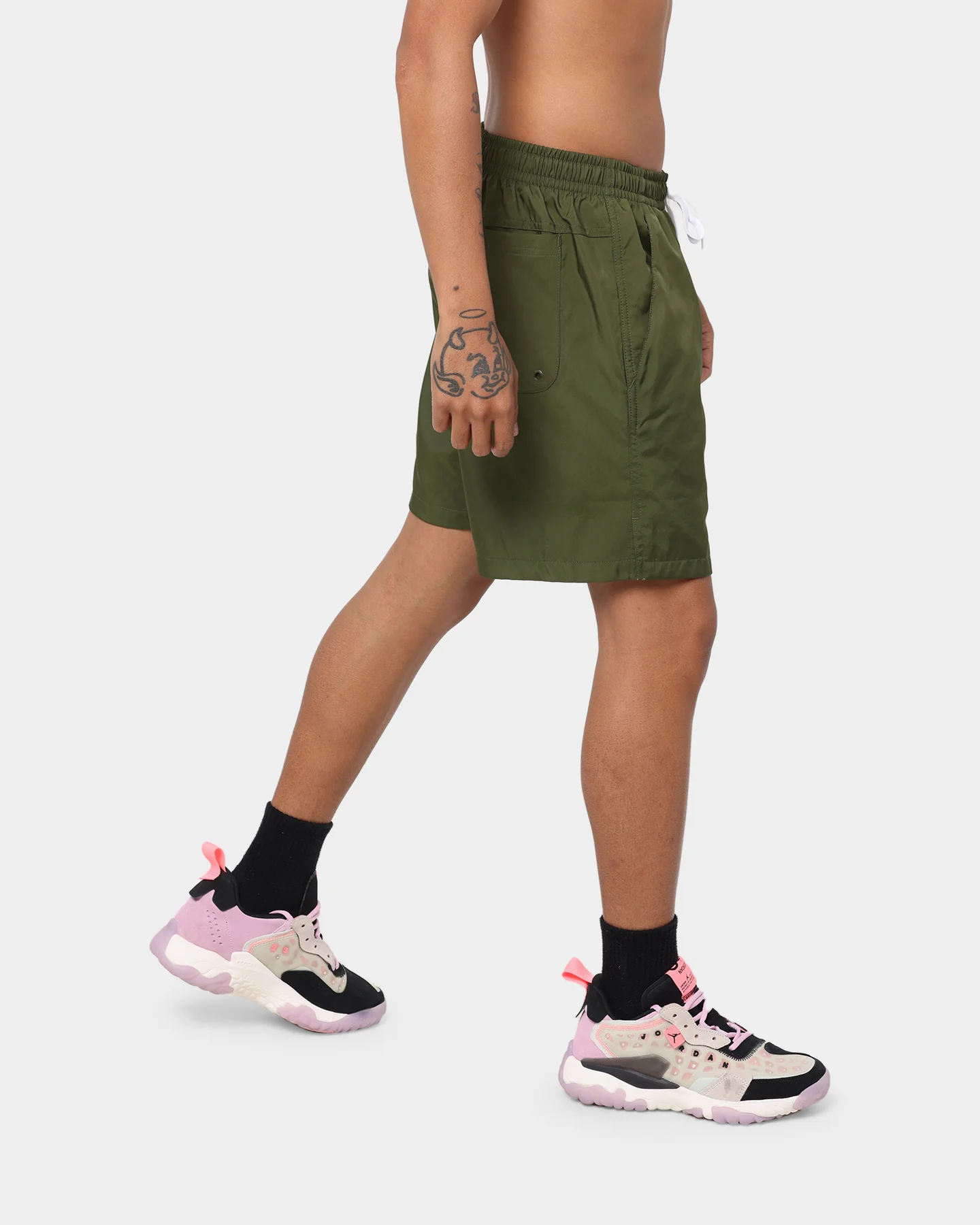 Nike Nike Sportswear Woven Lined Shorts Rough Green/White - Image 5