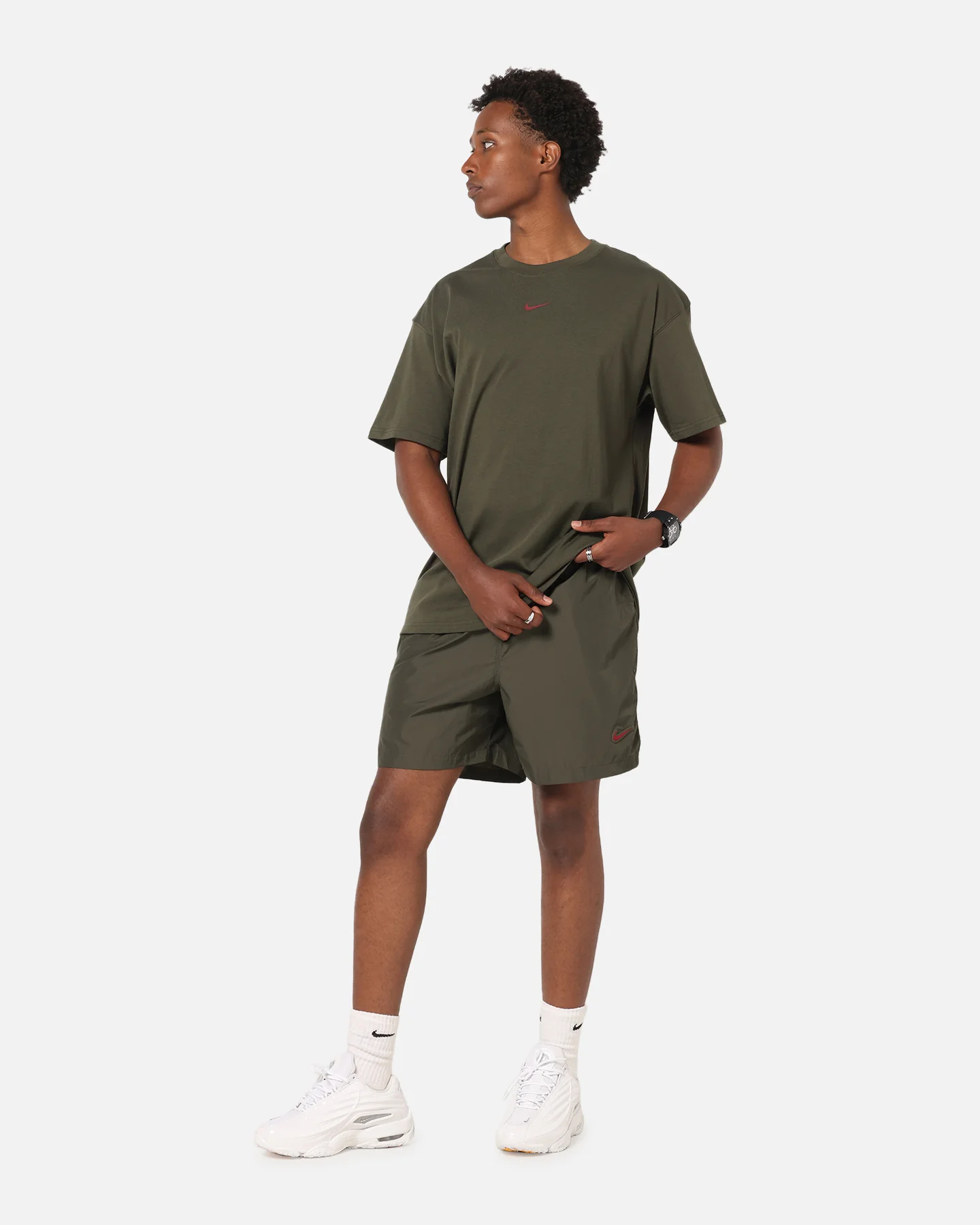 Nike Nocta Cardinal Nylon Shorts Khaki - Image 2