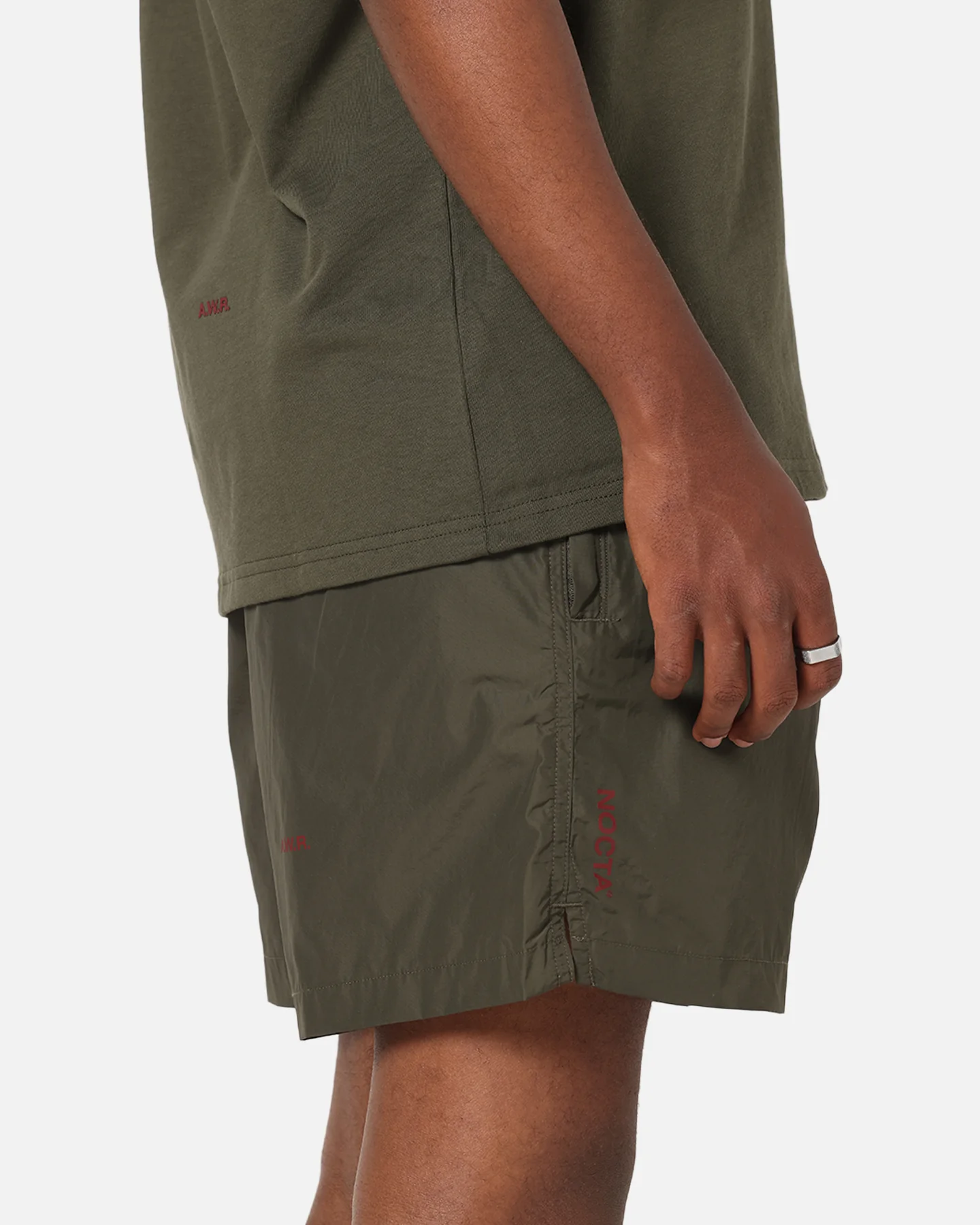 Nike Nocta Cardinal Nylon Shorts Khaki - Image 4