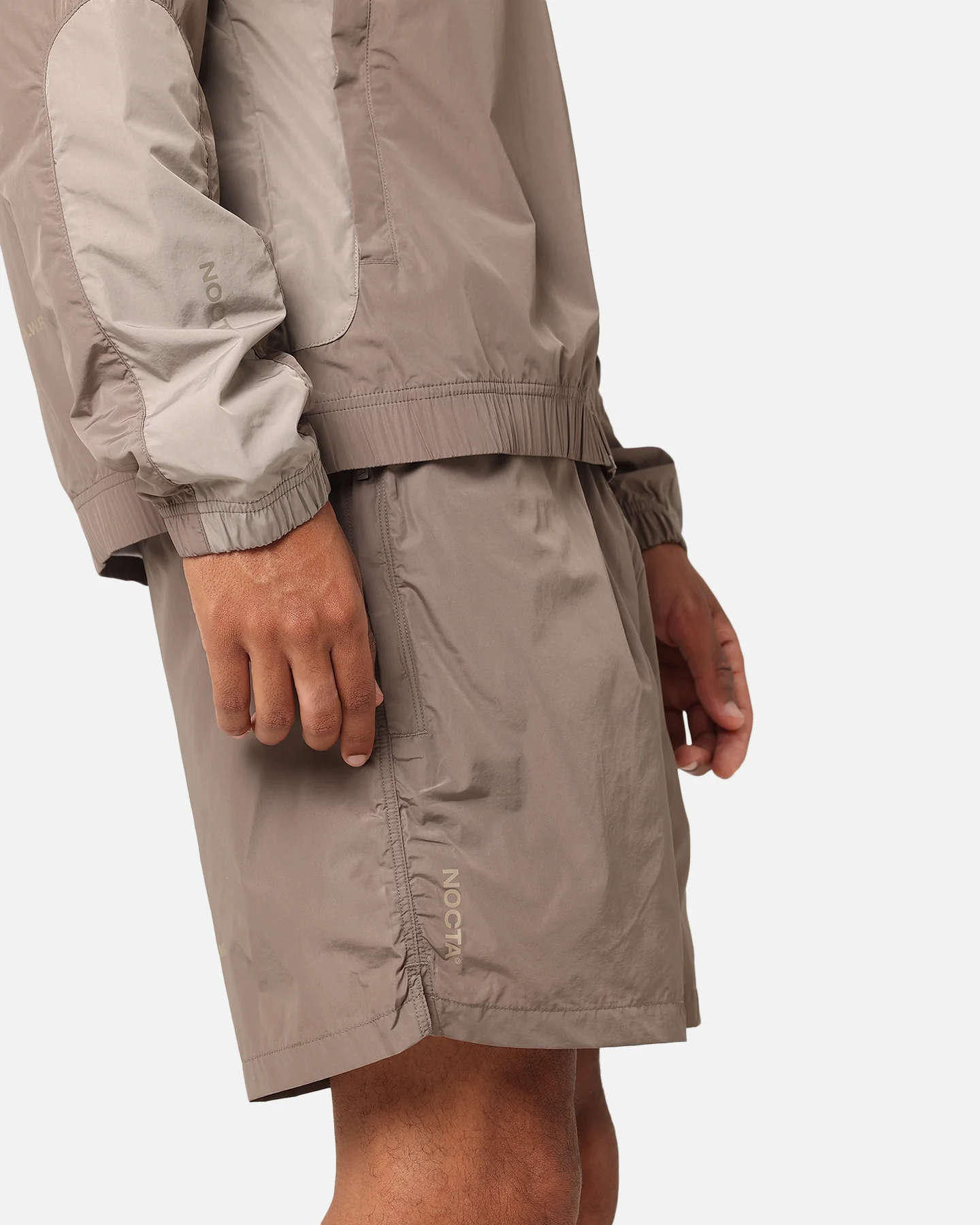 Nike Nocta Cardinal Nylon Shorts Olive Grey - Image 3