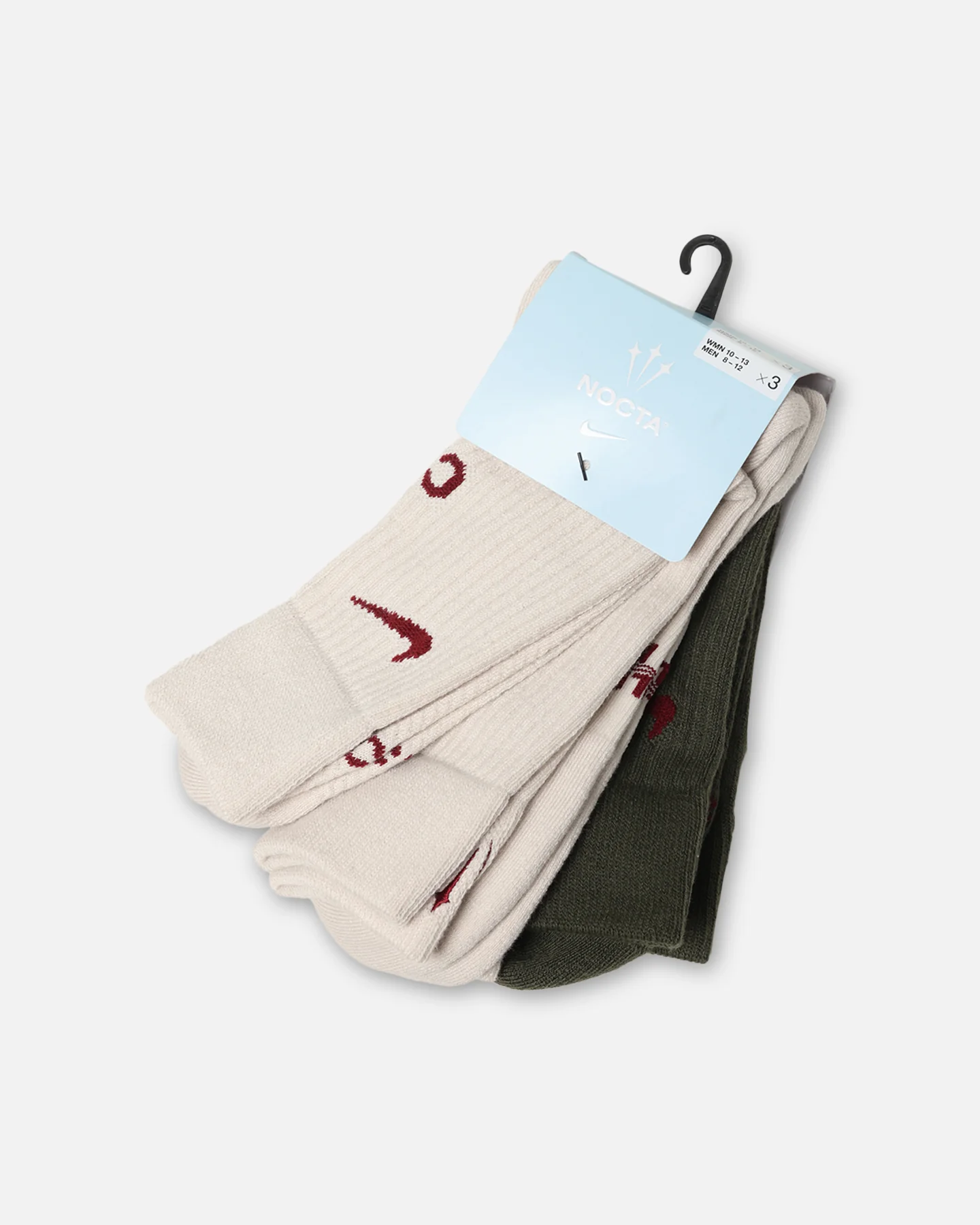 Nike Nocta Crew Socks 3 Pack Multi - Image 2