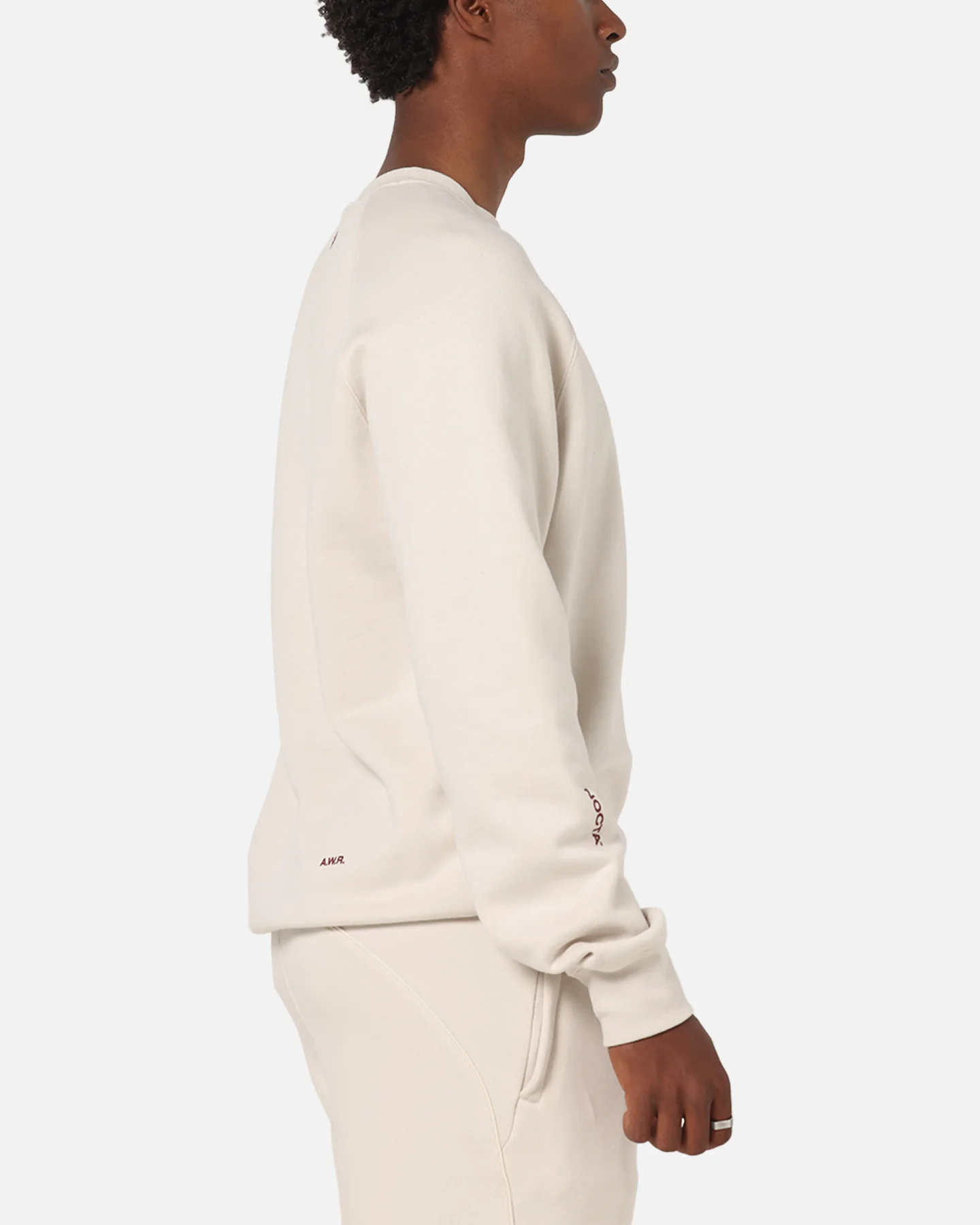 Nike Nocta Fleece Crewneck Lt Orewood Brown - Image 4