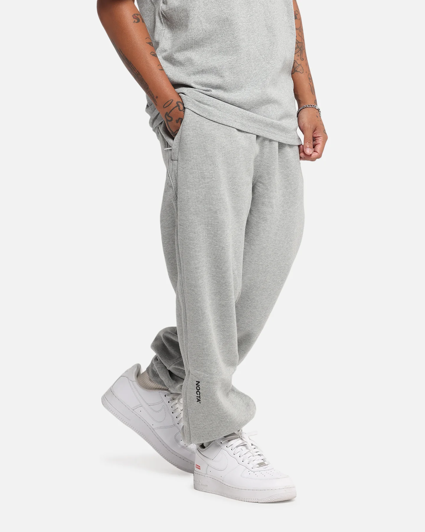 Nike Nocta Fleece CS Sweat Pants Black/Black/White - Image 6