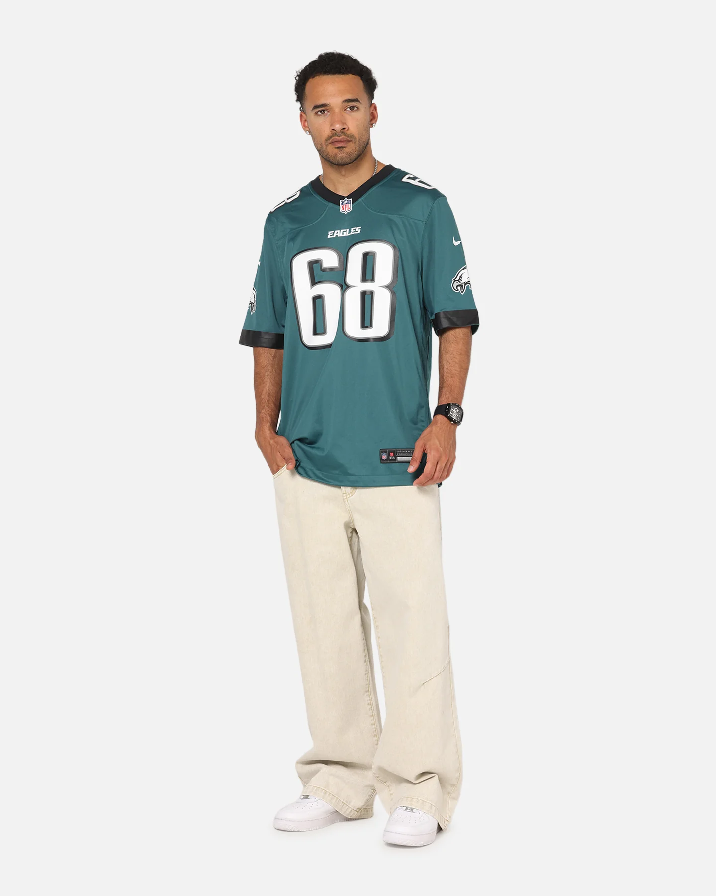 Nike Philadelphia Eagles Jordan Mailata #68 Home Game NFL Jersey Teal - Image 3