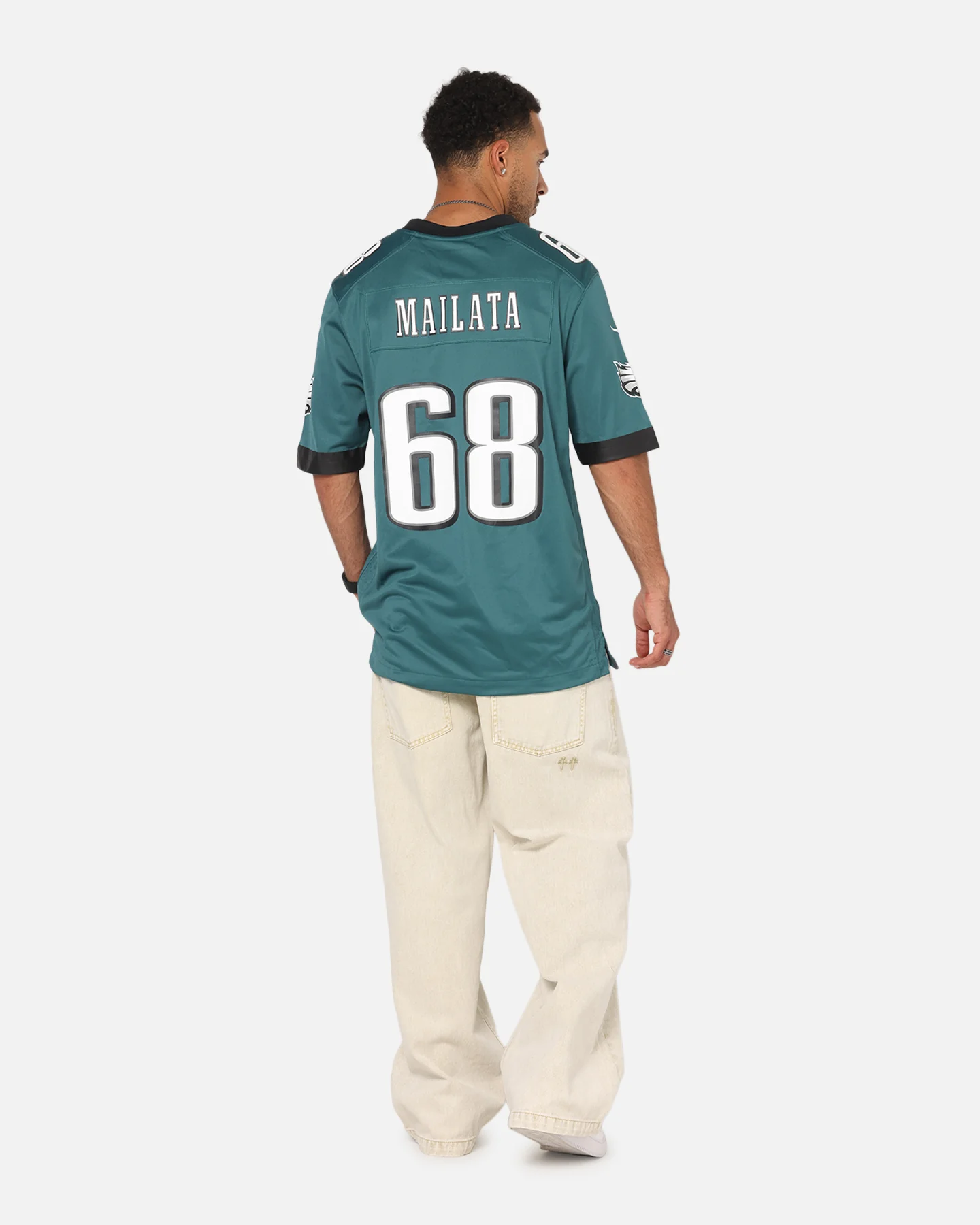 Nike Philadelphia Eagles Jordan Mailata #68 Home Game NFL Jersey Teal - Image 4