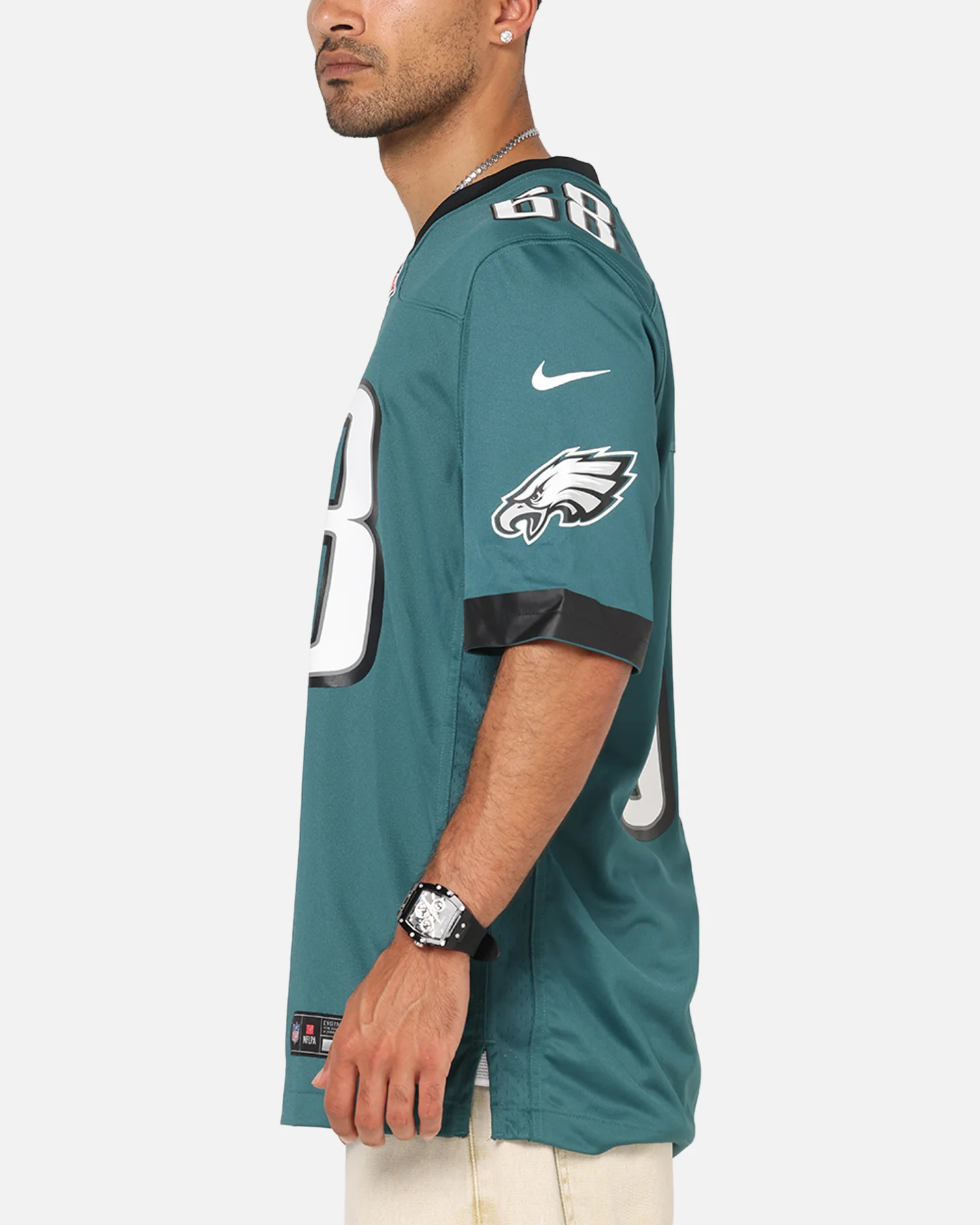 Nike Philadelphia Eagles Jordan Mailata #68 Home Game NFL Jersey Teal - Image 6