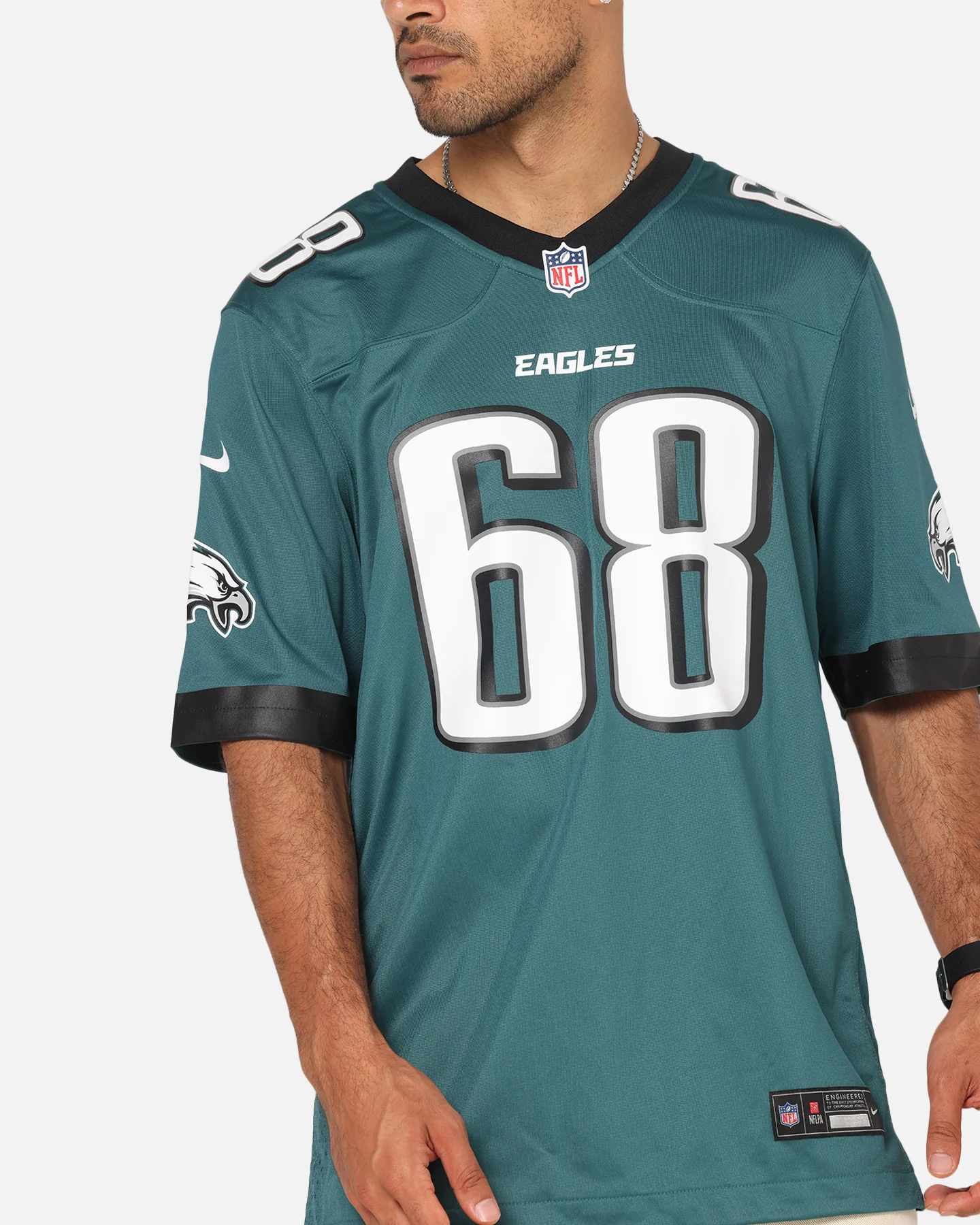 Nike Philadelphia Eagles Jordan Mailata #68 Home Game NFL Jersey Teal - Image 7