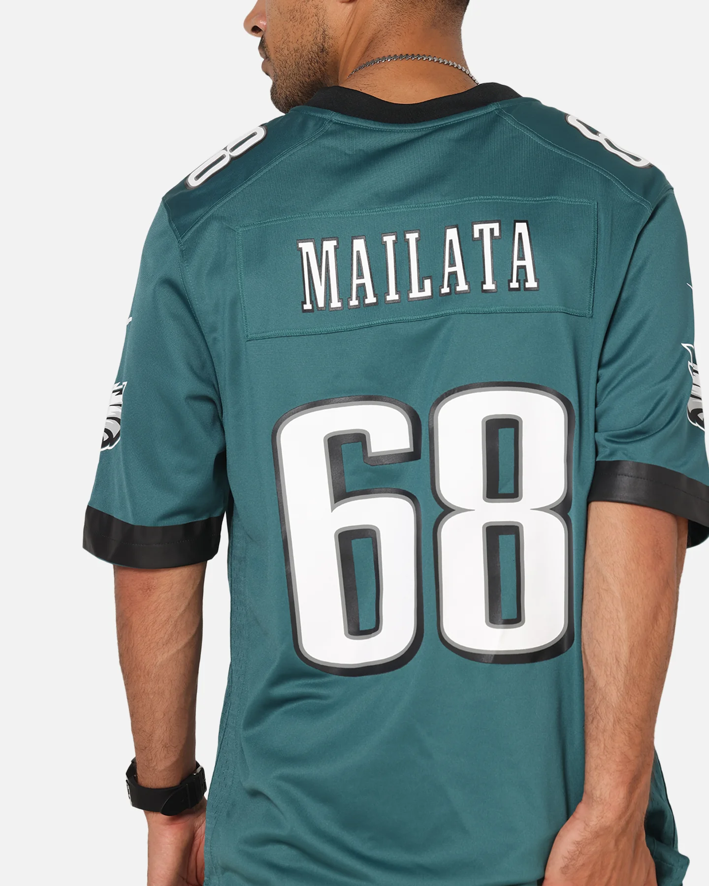 Nike Philadelphia Eagles Jordan Mailata #68 Home Game NFL Jersey Teal - Image 8