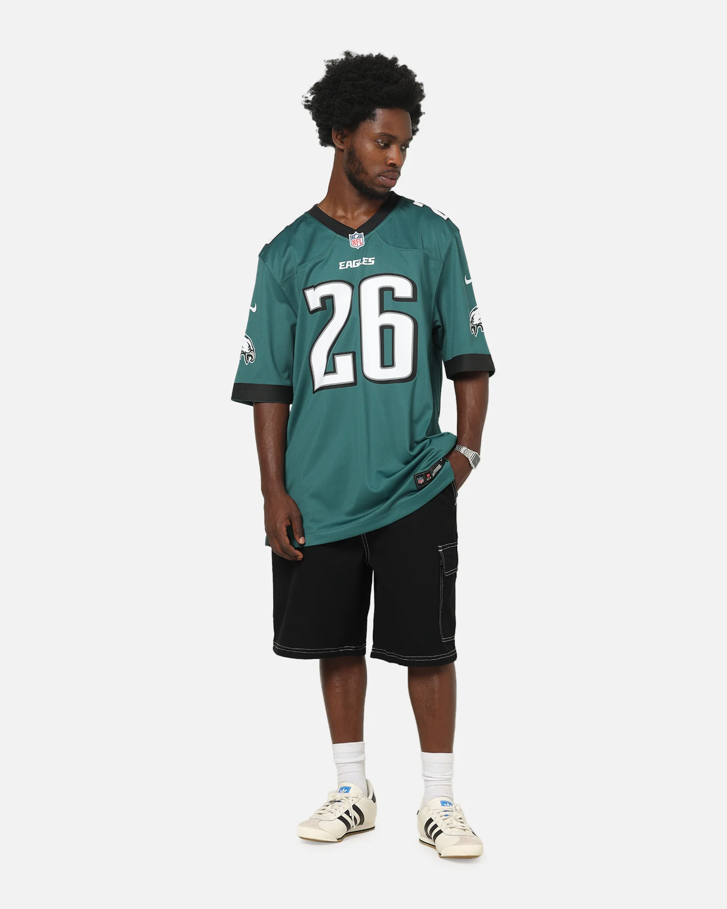 Nike Philadelphia Eagles Saquon Barkley #26 Home Game NFL Jersey Teal - Image 3