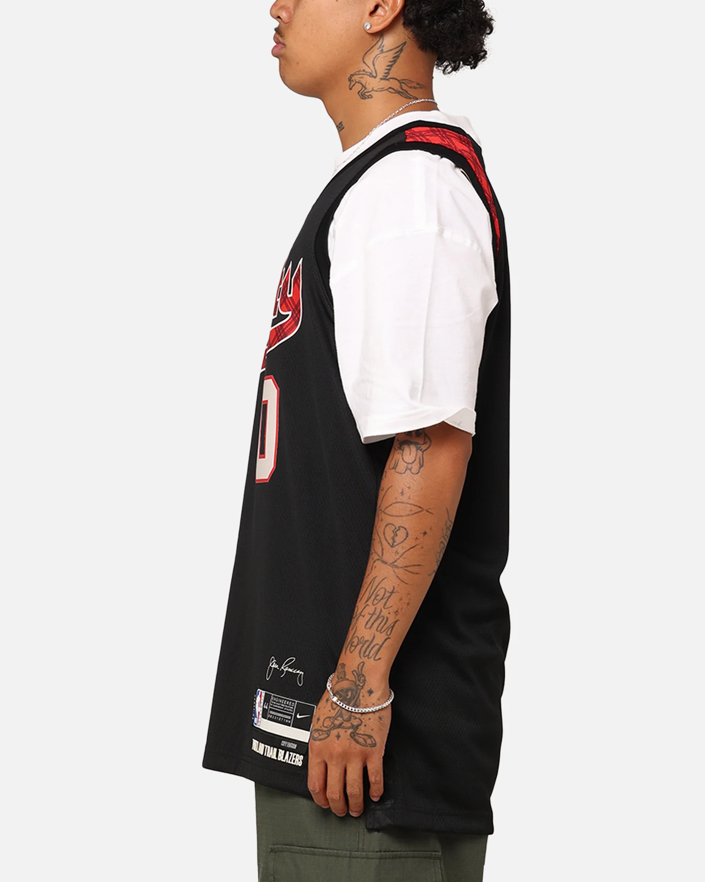 Nike Portland Trail Blazers Damian Lillard City Edition 2023/24 Dri-FIT Swingman Jersey Black - Image 6