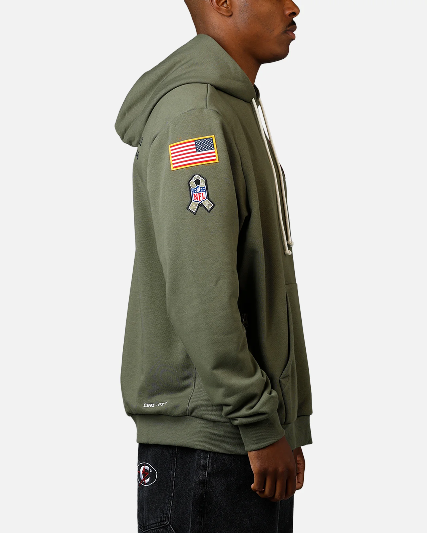 Nike San Francisco 49ers Salute To Service Hoodie Olive - Image 4