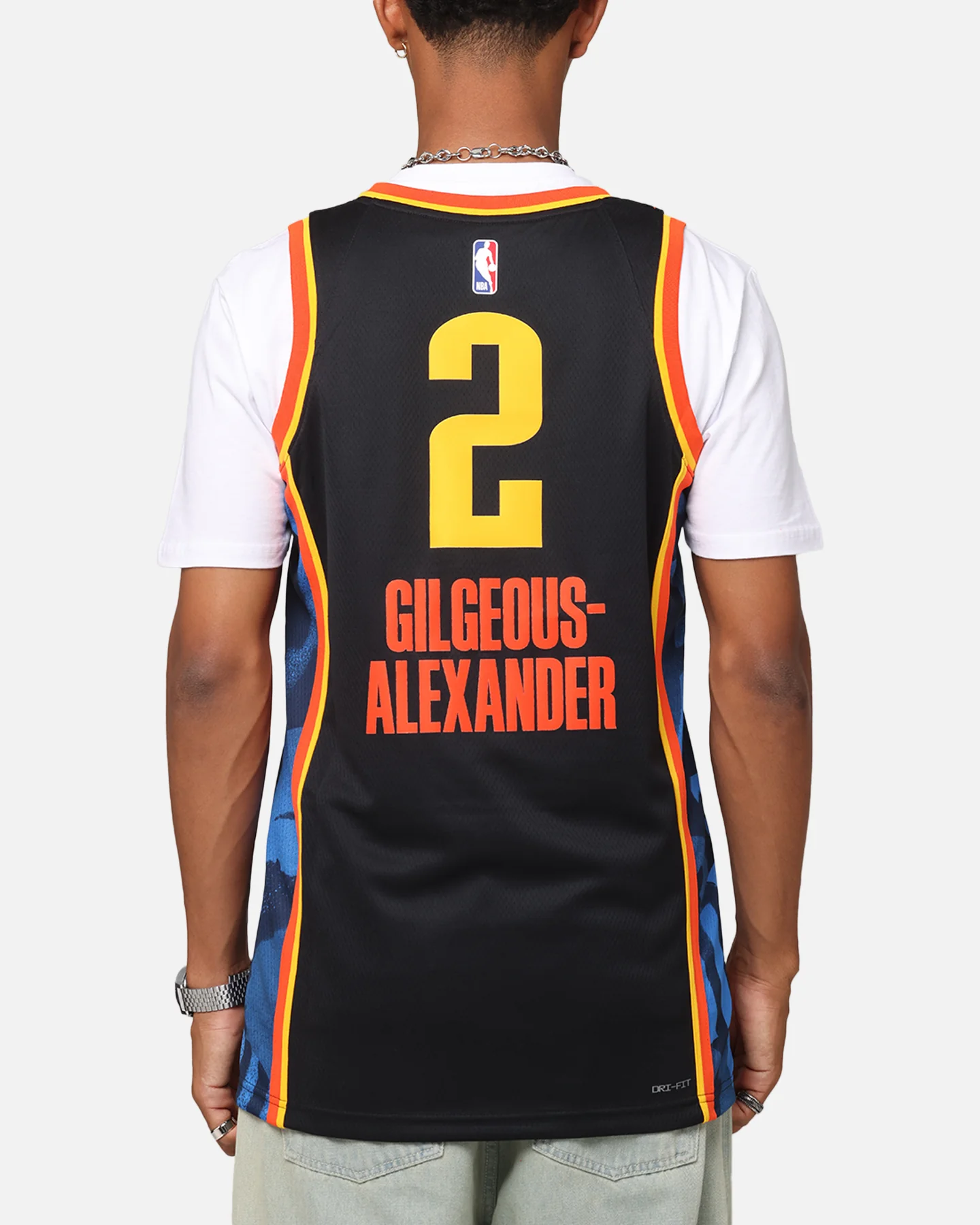Nike Shai Gilgeous-Alexander Oklahoma City Thunder #2 City Edition 2024/25 Nike Dri-Fit NBA Swingman Jersey Black - Image 2