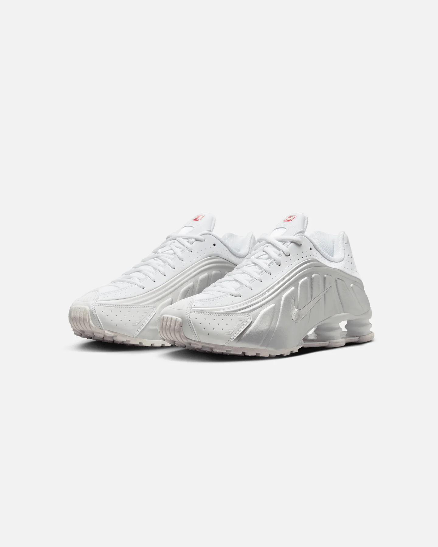 Nike Shox R4 White/Metallic Silver - Image 2