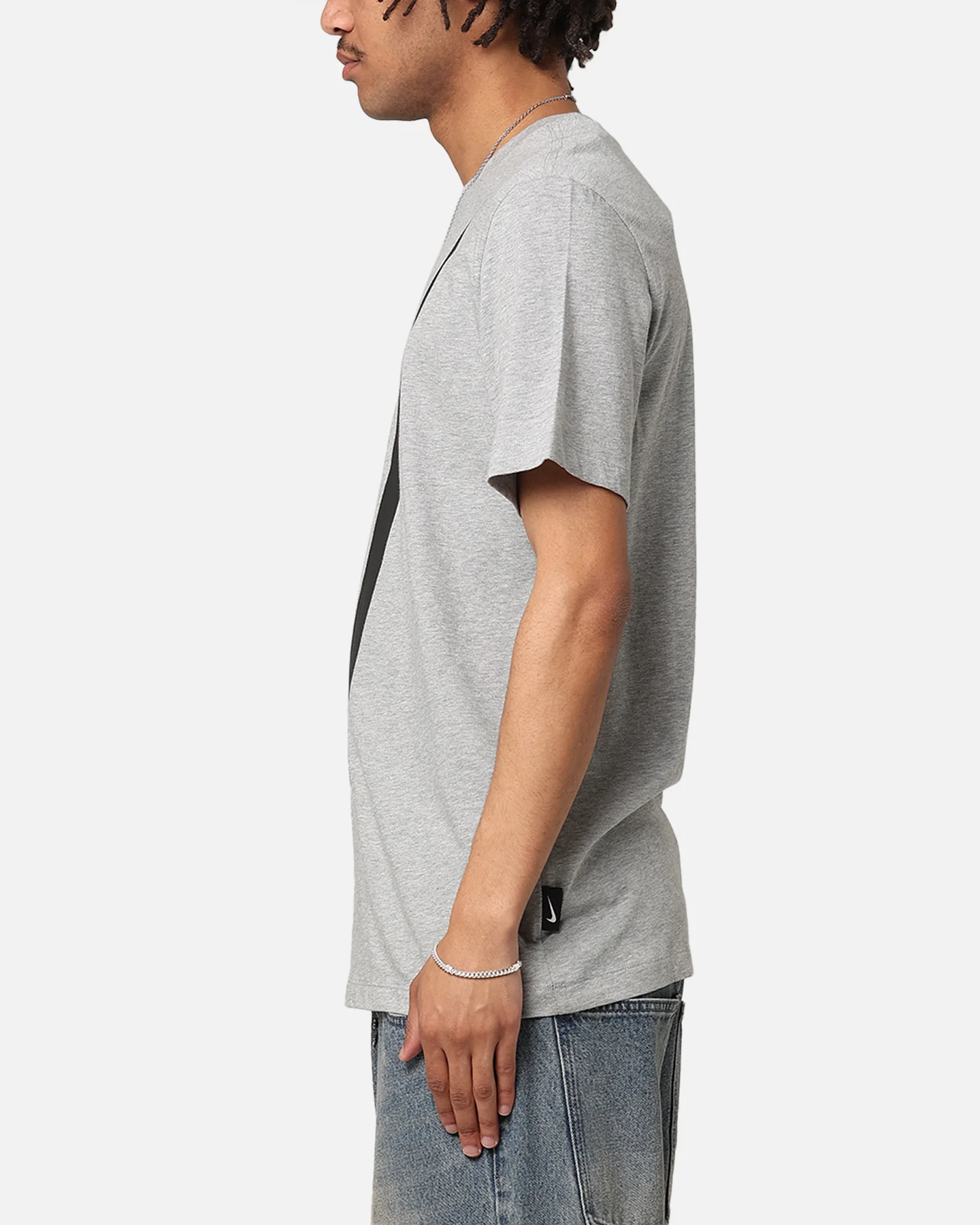 Nike Sportswear Big Swoosh T-Shirt Dark Grey Heather - Image 5