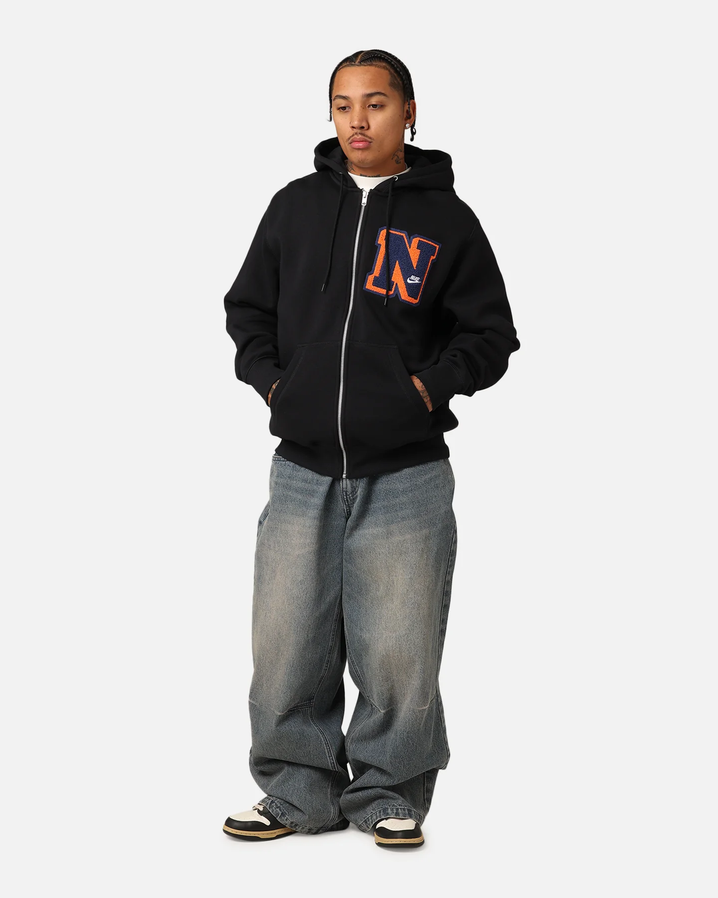 Nike Sportswear Club Essential Full Zip Hoodie Black - Image 3