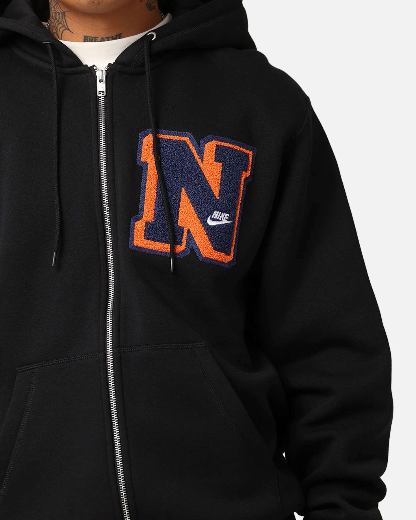Nike Sportswear Club Essential Full Zip Hoodie Black - Image 4