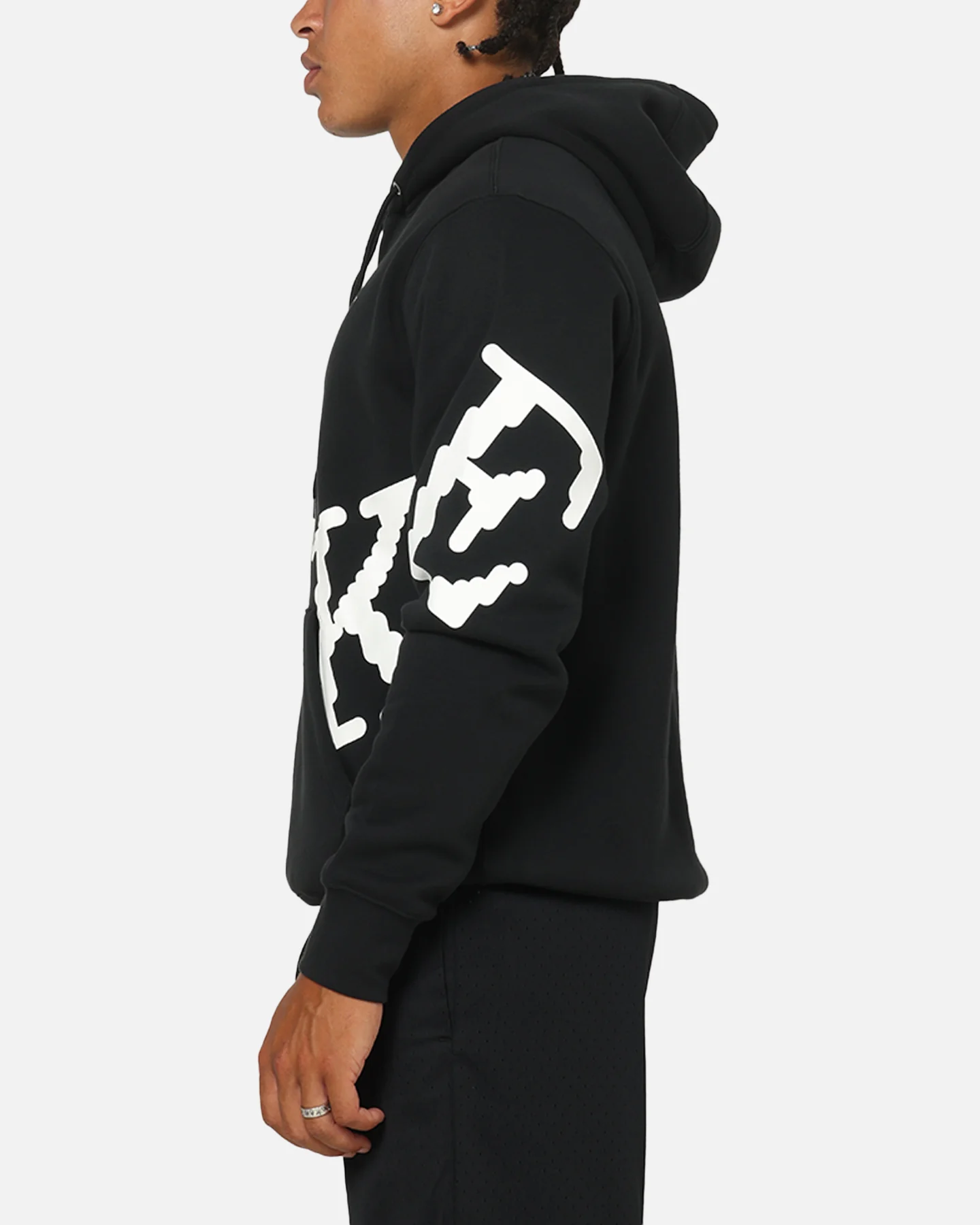 Nike Sportswear Club Fleece Hoodie Black/White - Image 5