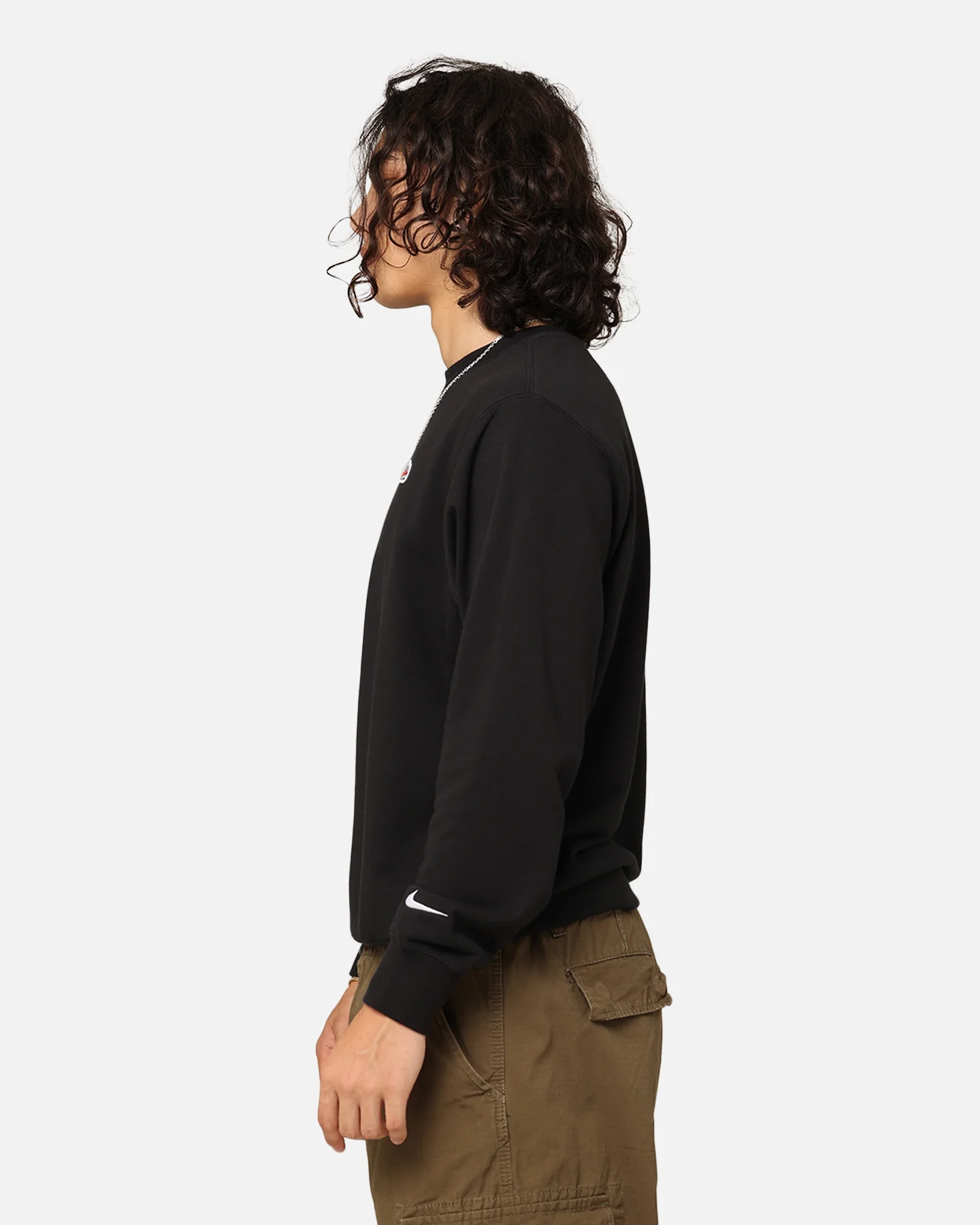 Nike Sportswear French Terry Crewneck Black/White - Image 6