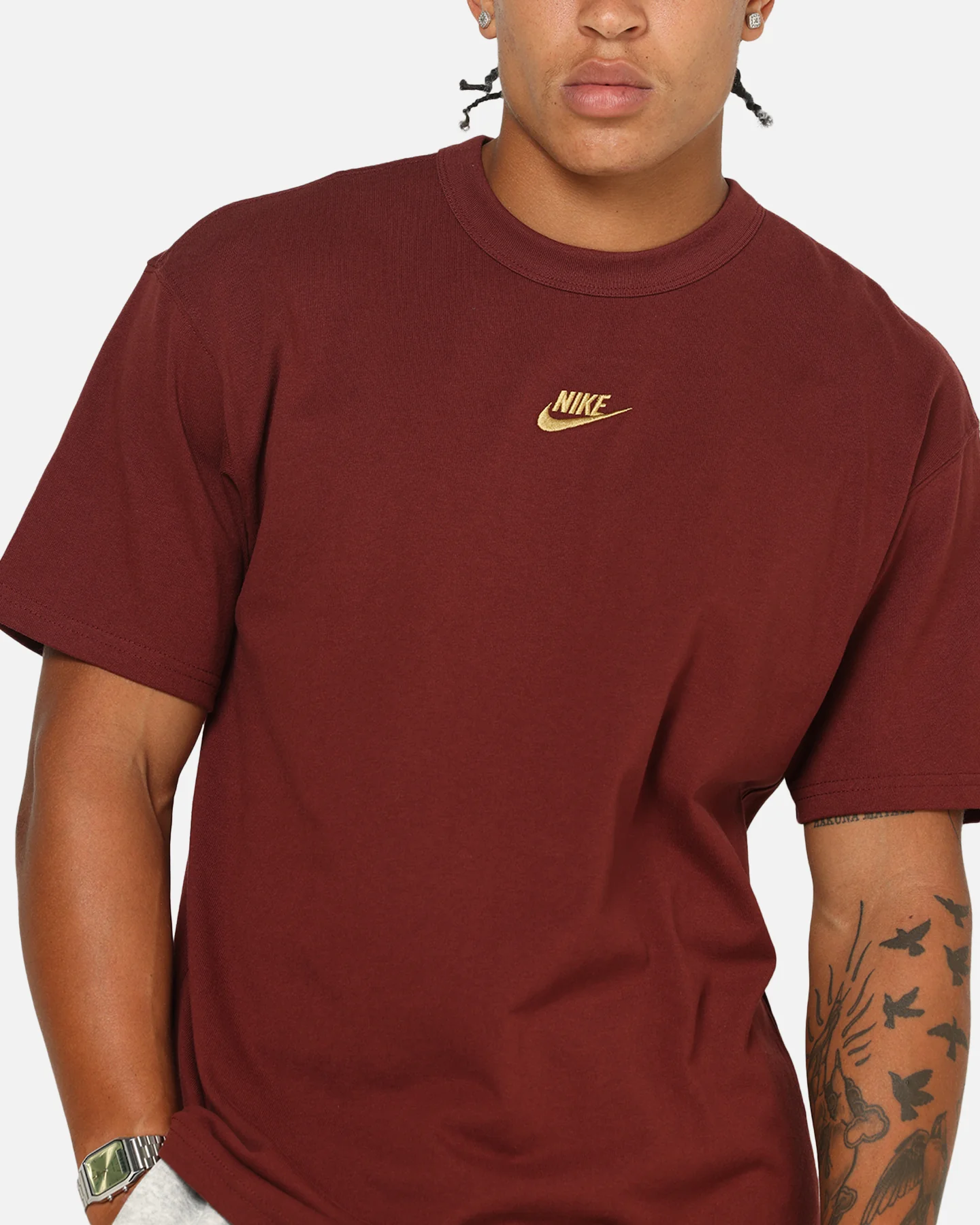 Nike Sportswear Premium Essentials Sustainable T-Shirt Dark Team Red/Gold - Image 6